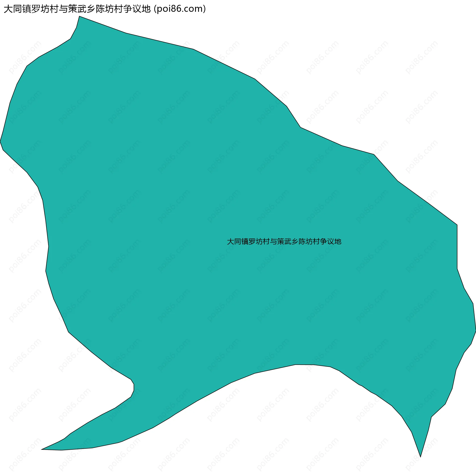 大同镇罗坊村与策武乡陈坊村争议地边界地图