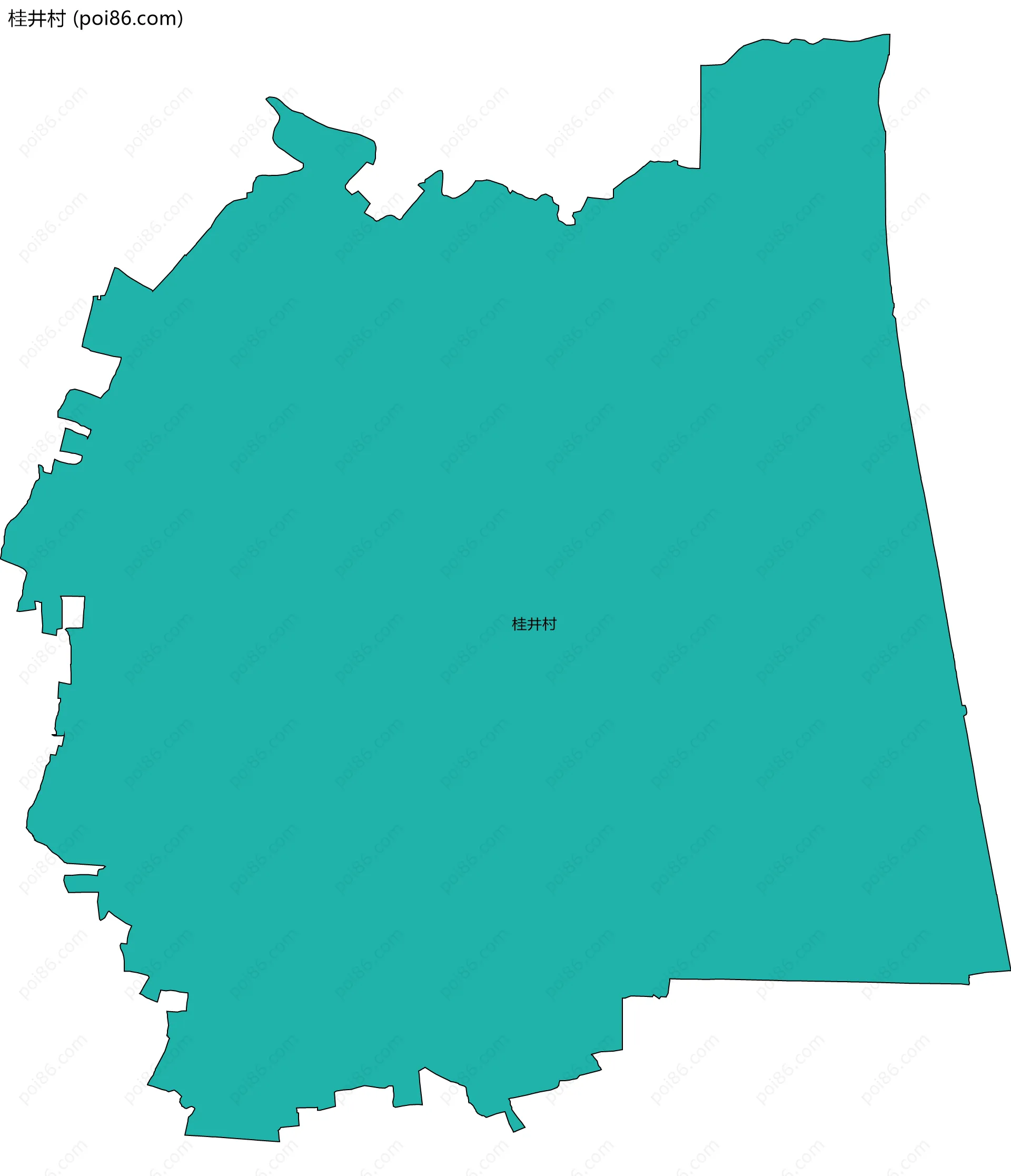 桂井村边界地图