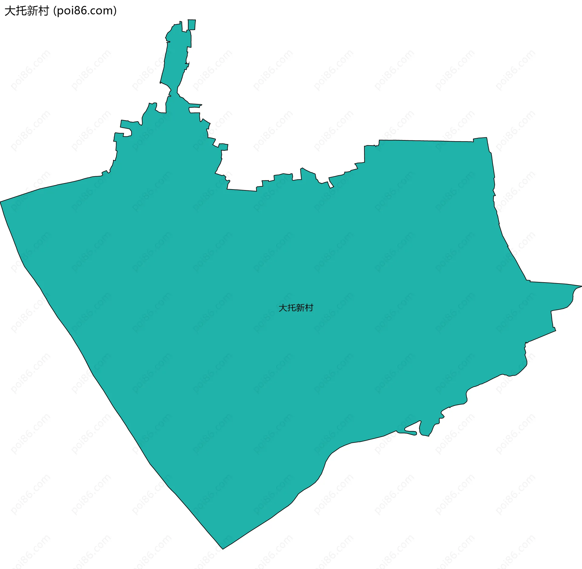 大托新村边界地图