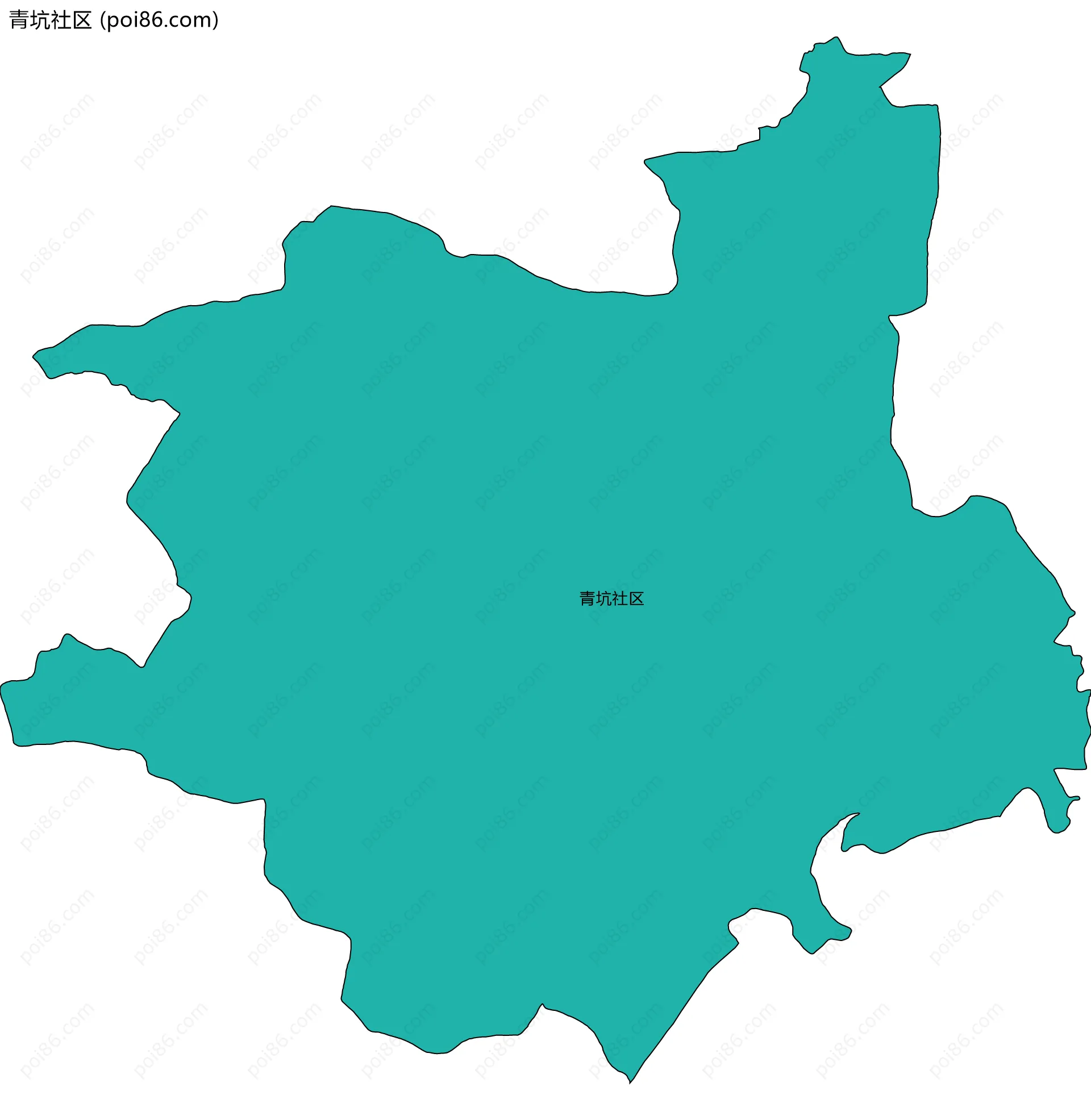 青坑社区边界地图