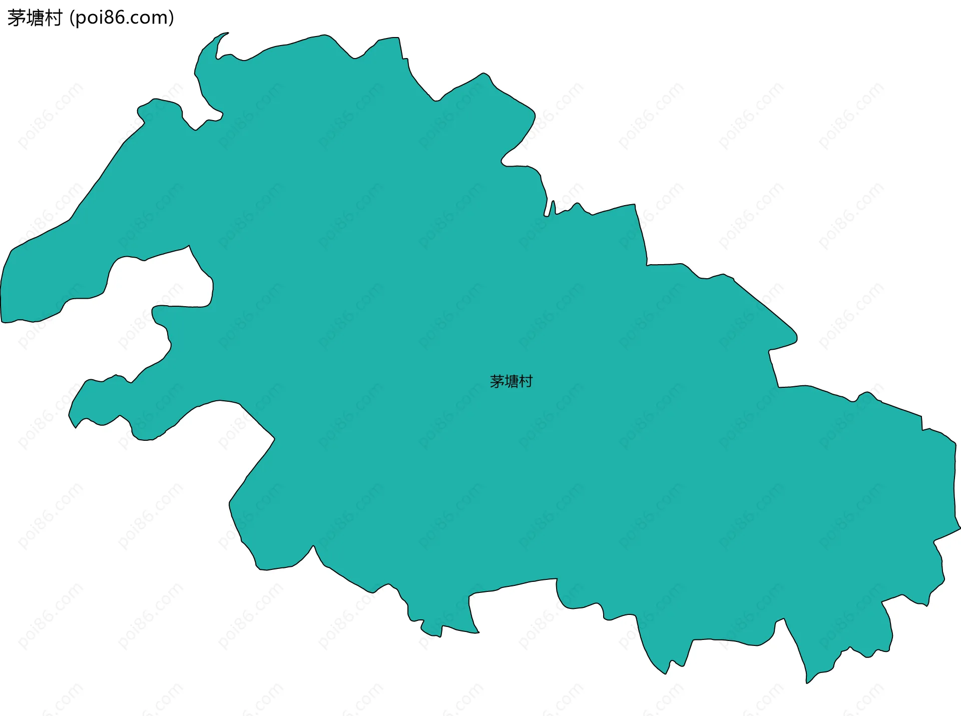 茅塘村边界地图