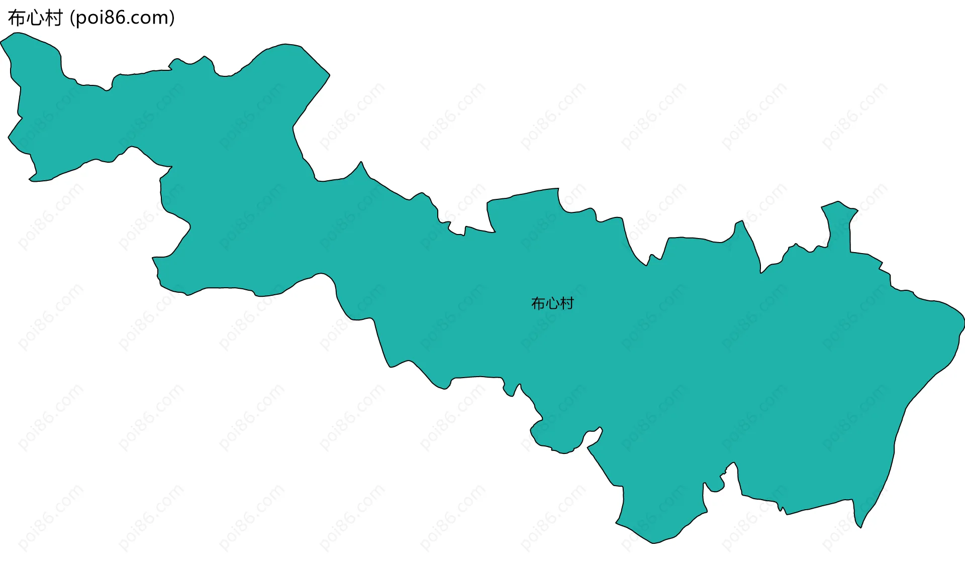 布心村边界地图