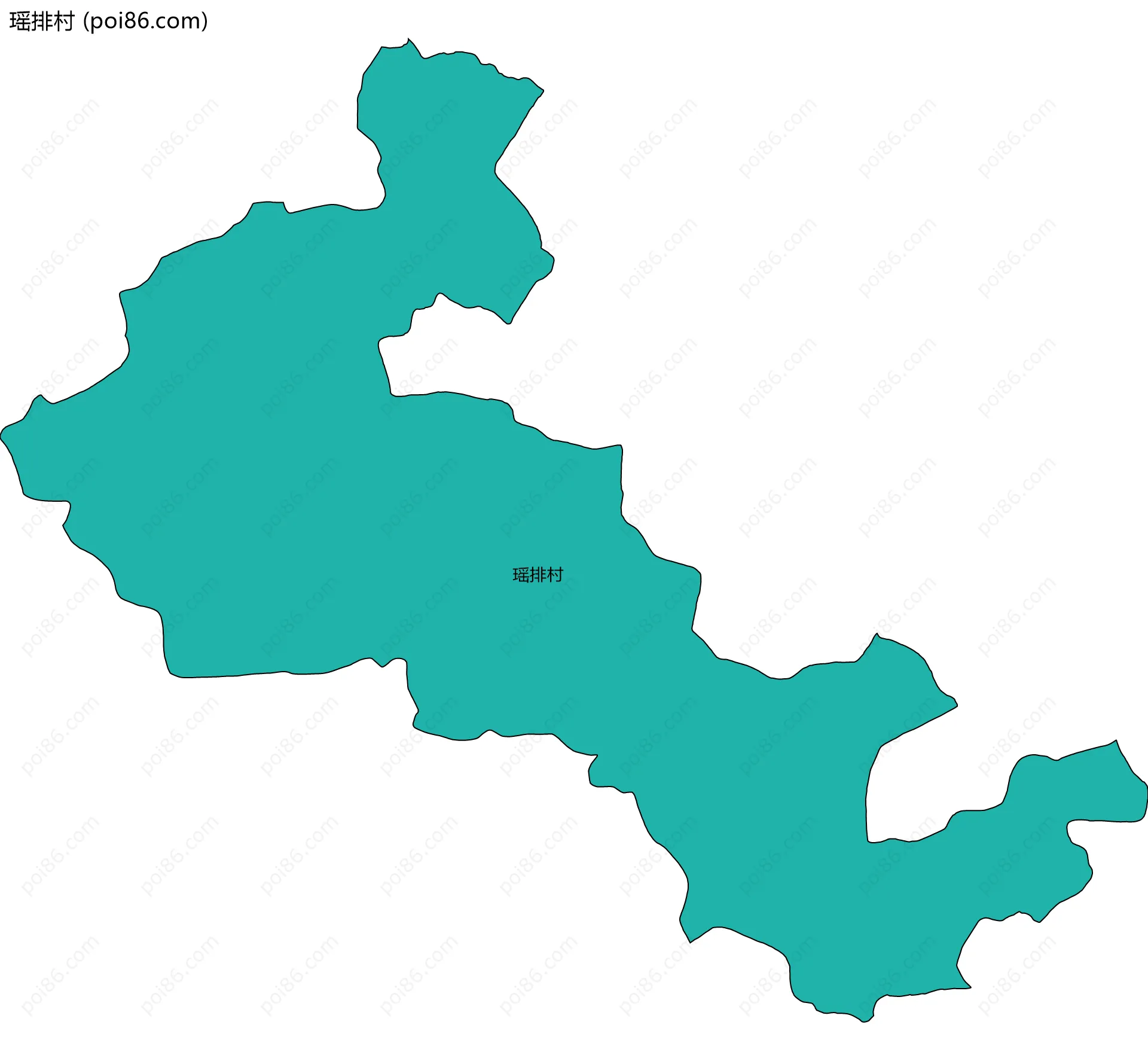 瑶排村边界地图