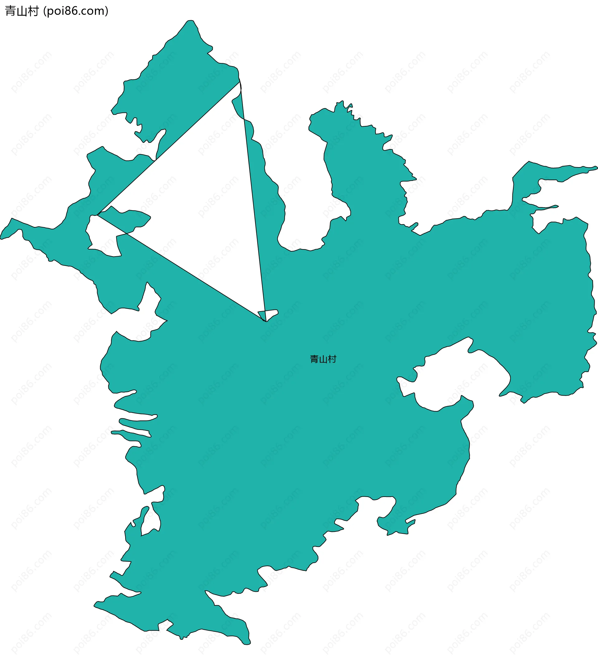 青山村边界地图