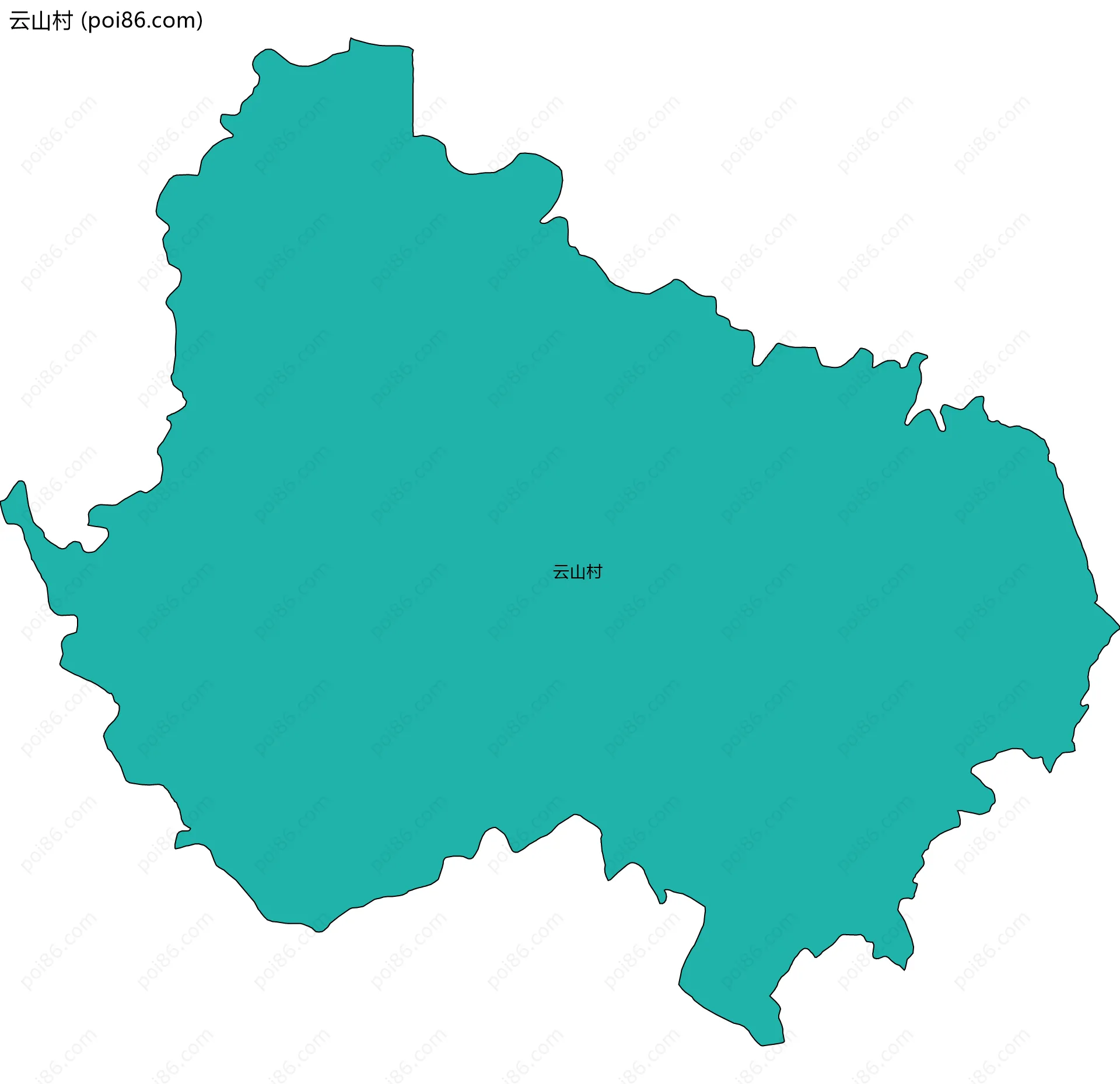 云山村边界地图