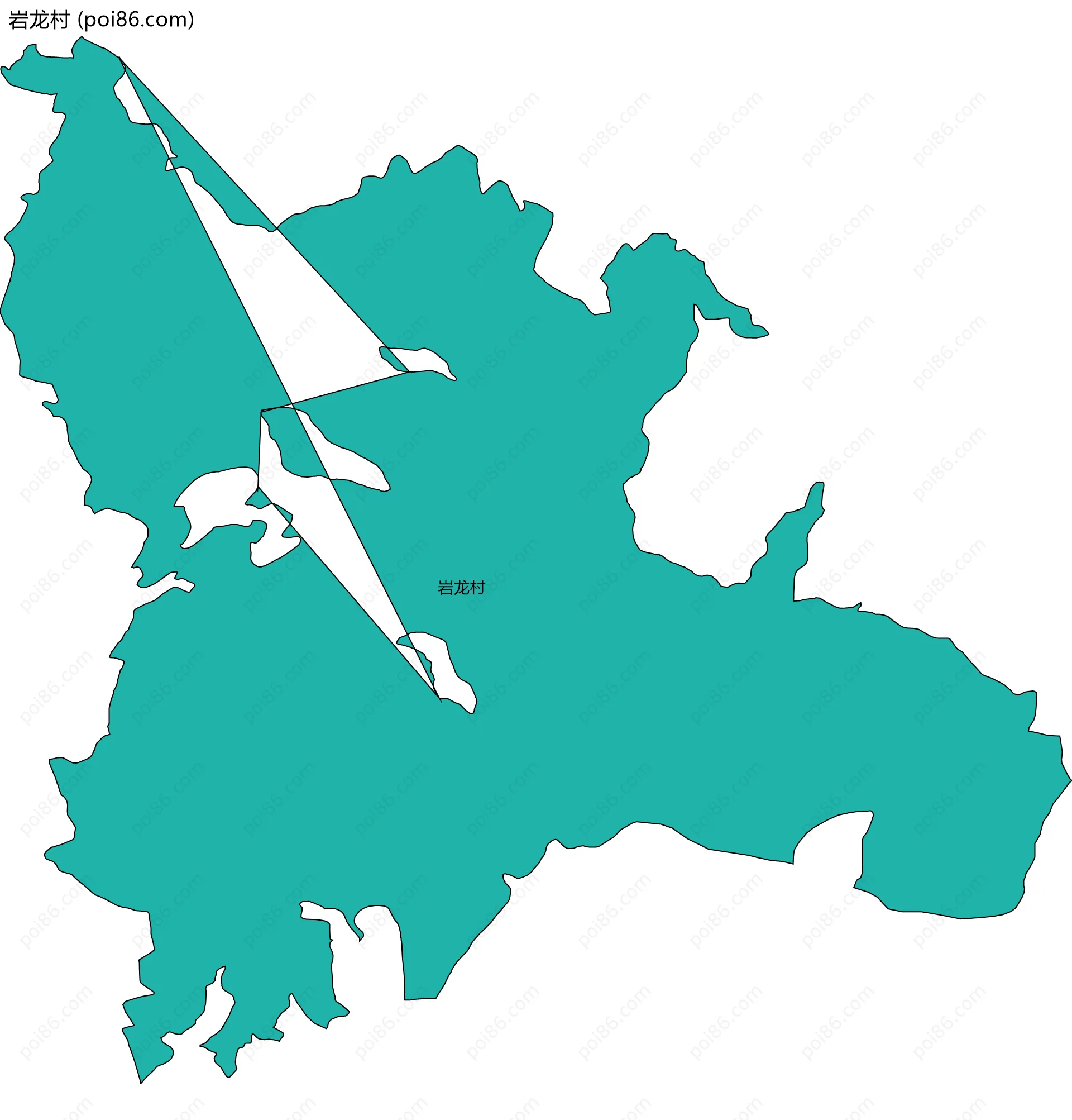 岩龙村边界地图