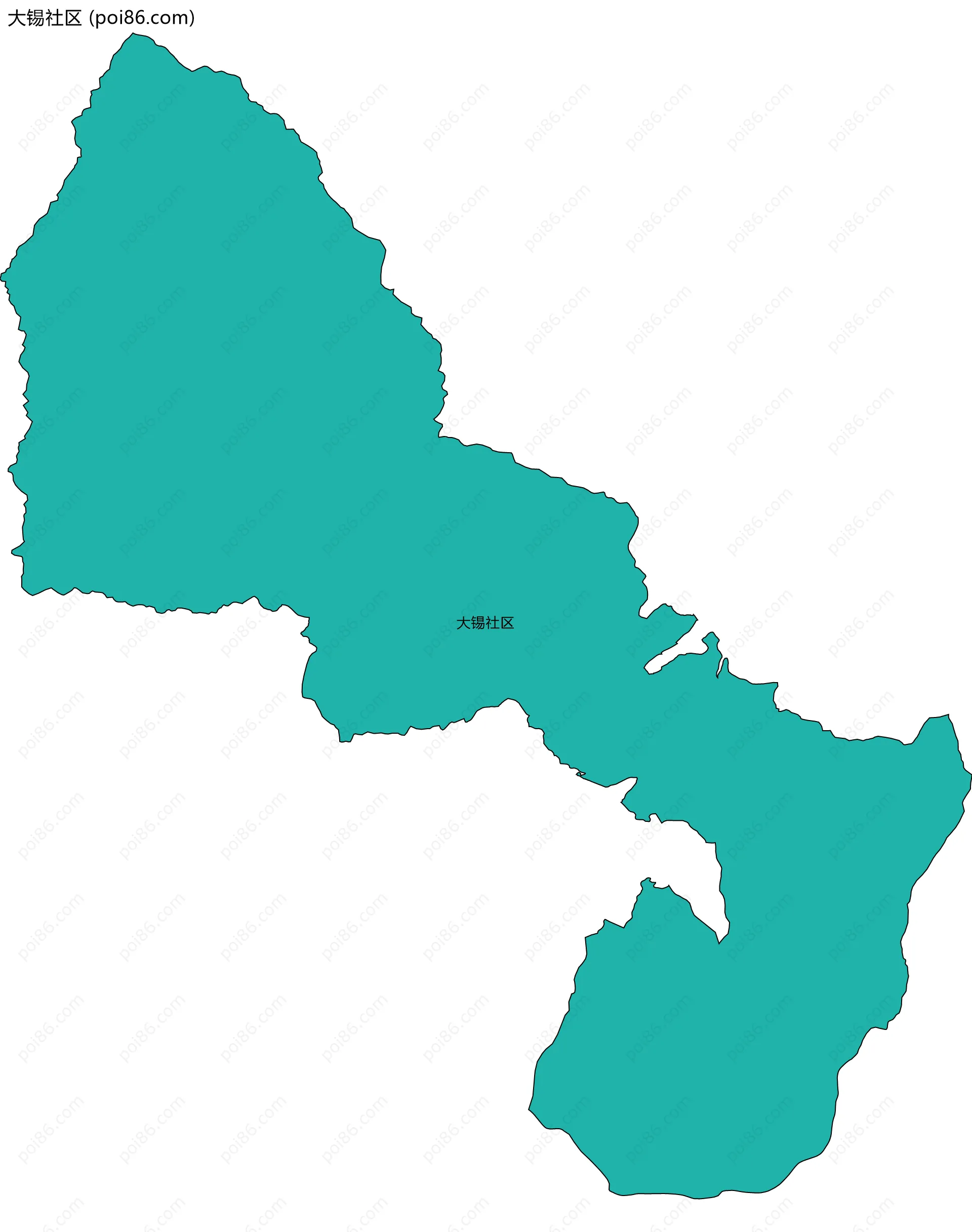 大锡社区边界地图