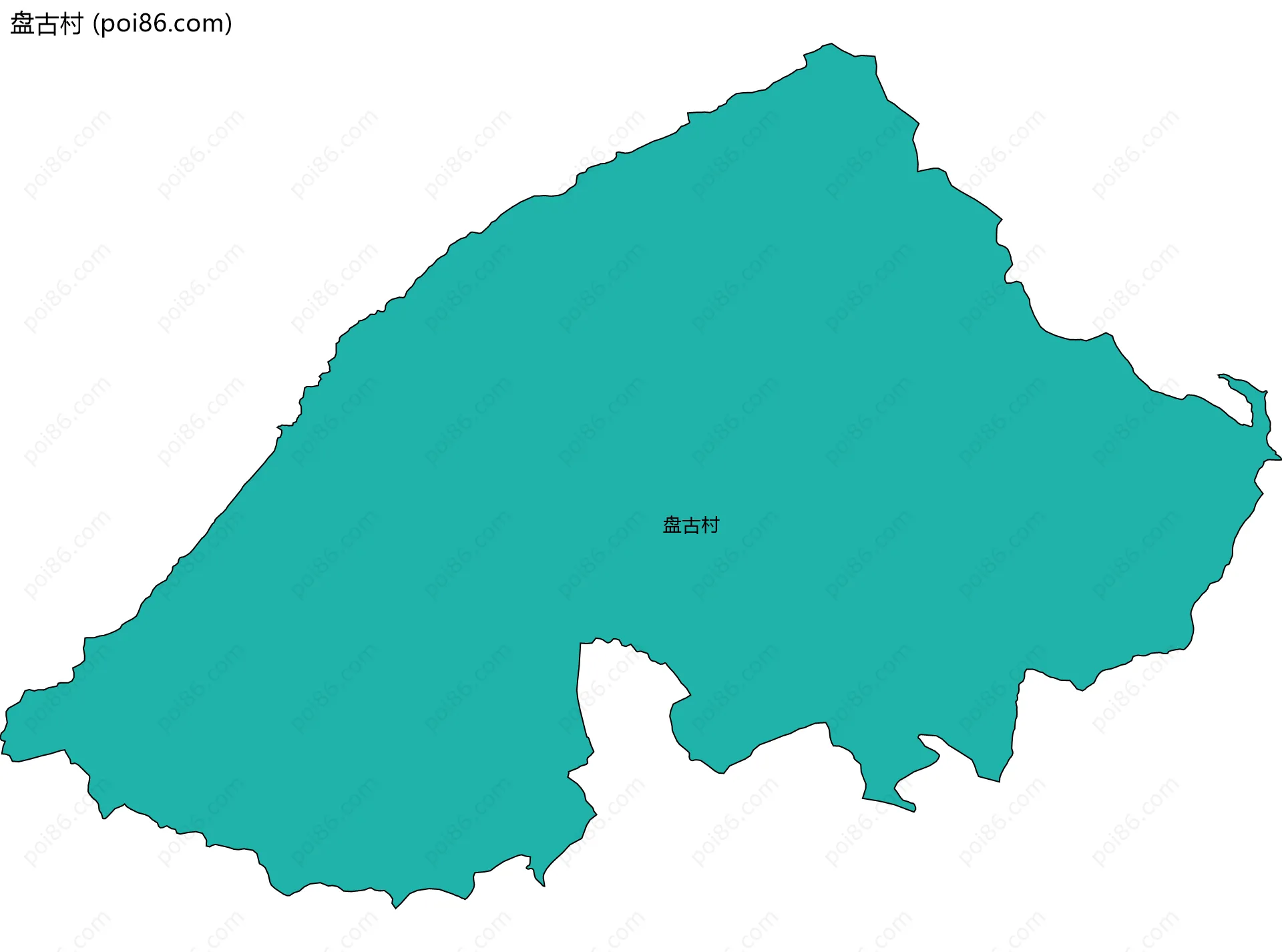 盘古村边界地图