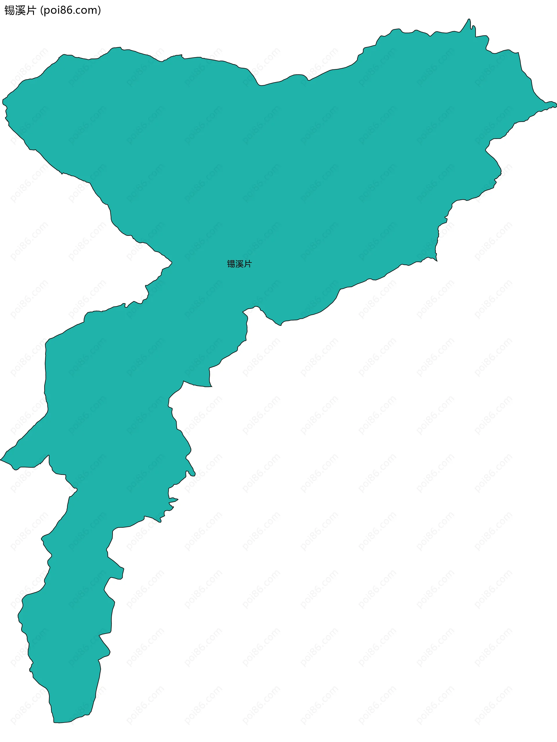 锡溪片边界地图