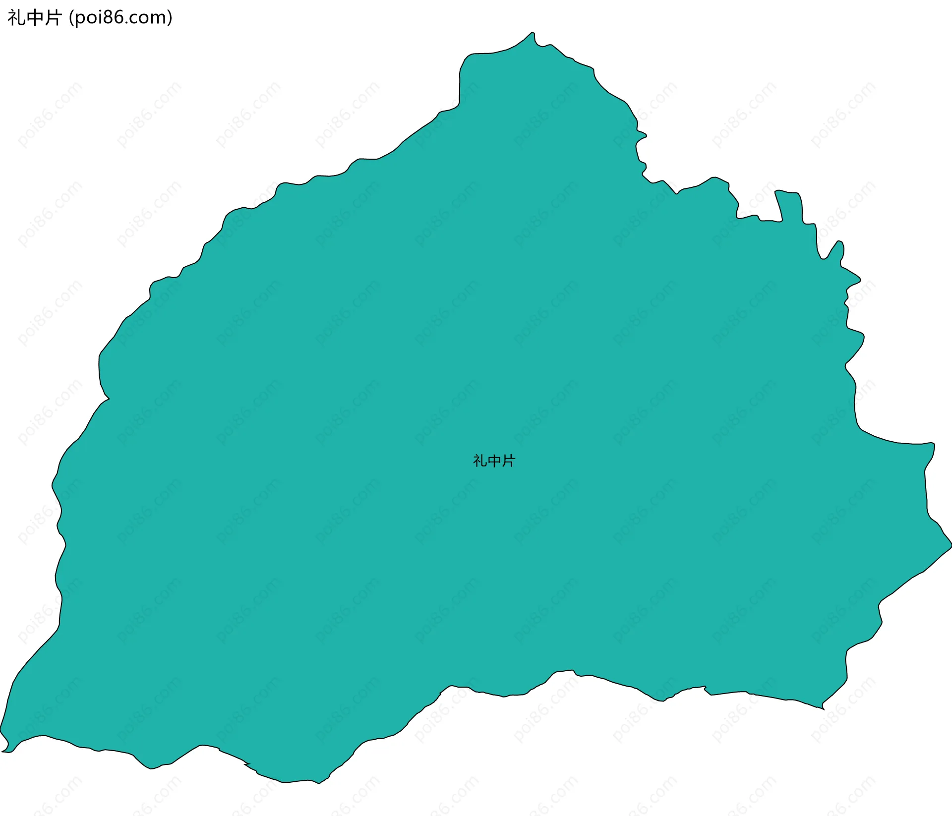 礼中片边界地图