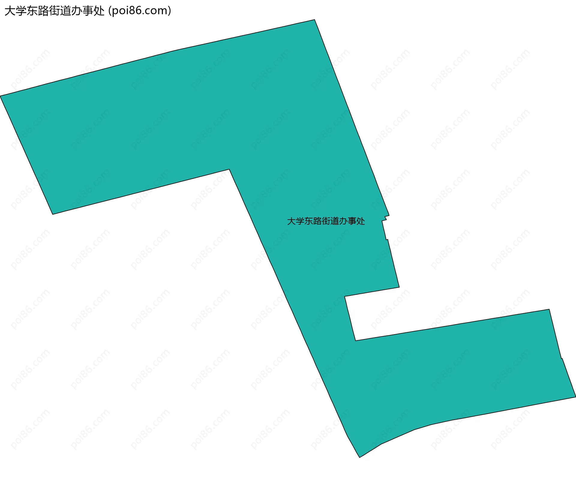 大学东路街道办事处边界地图
