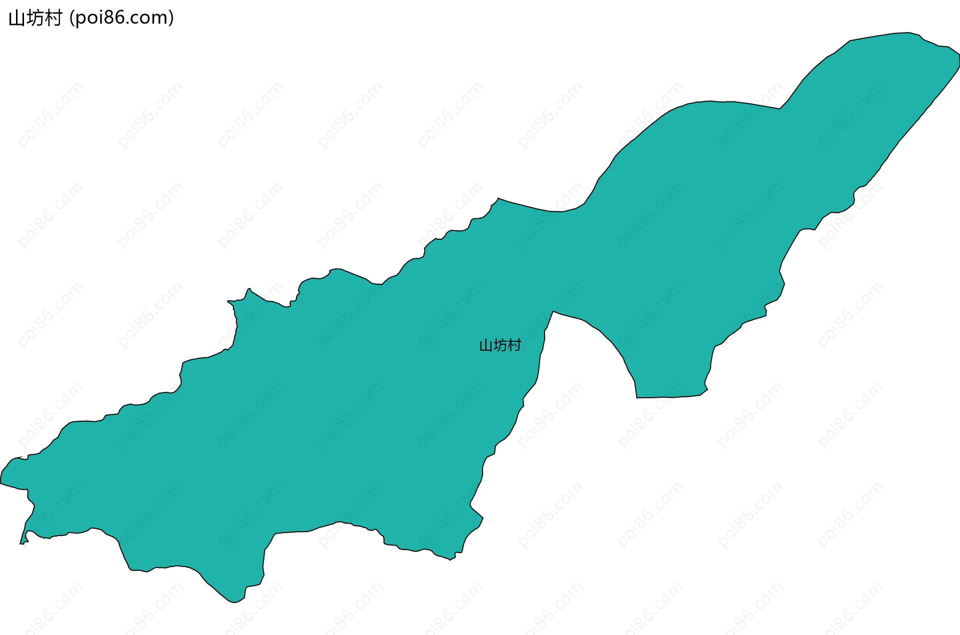 山坊村边界地图