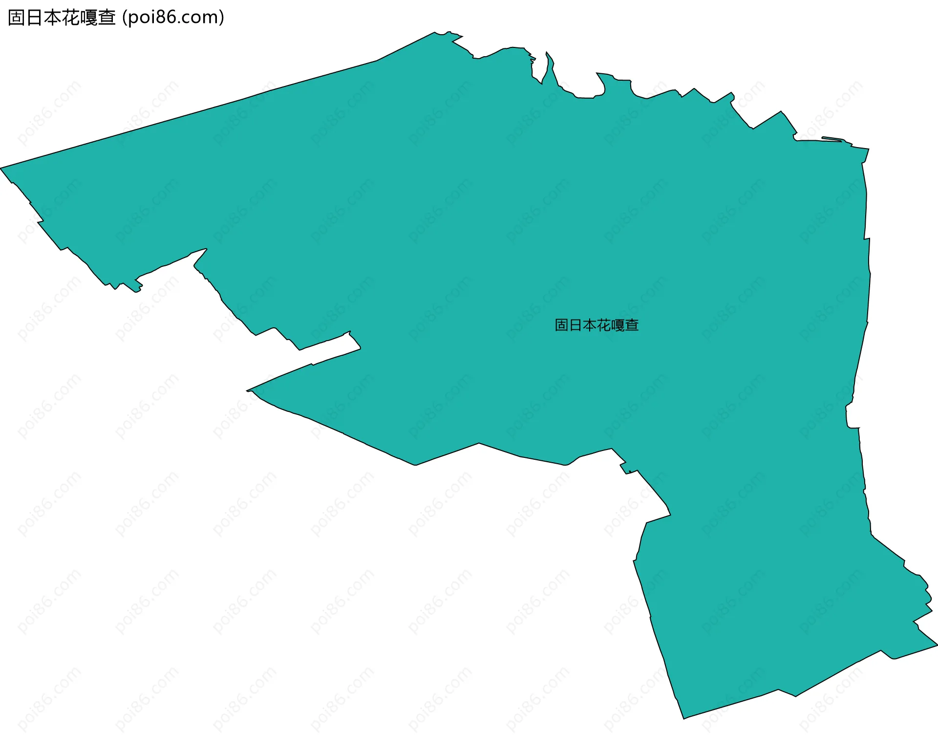 固日本花嘎查边界地图