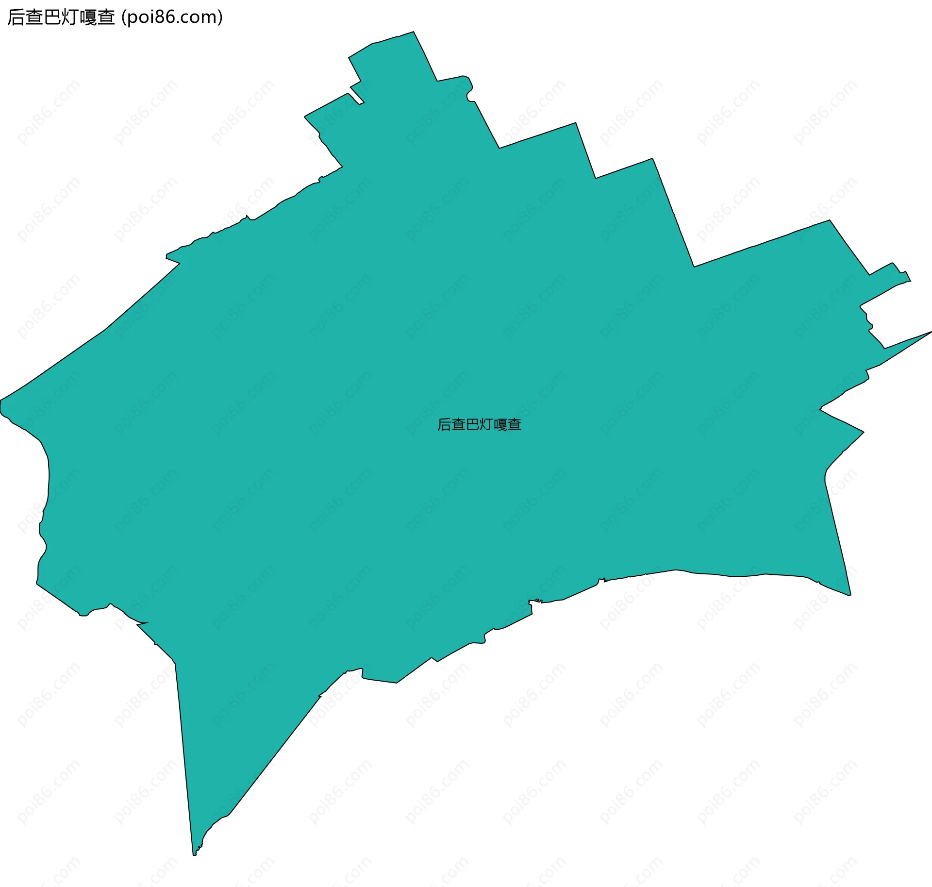 后查巴灯嘎查边界地图