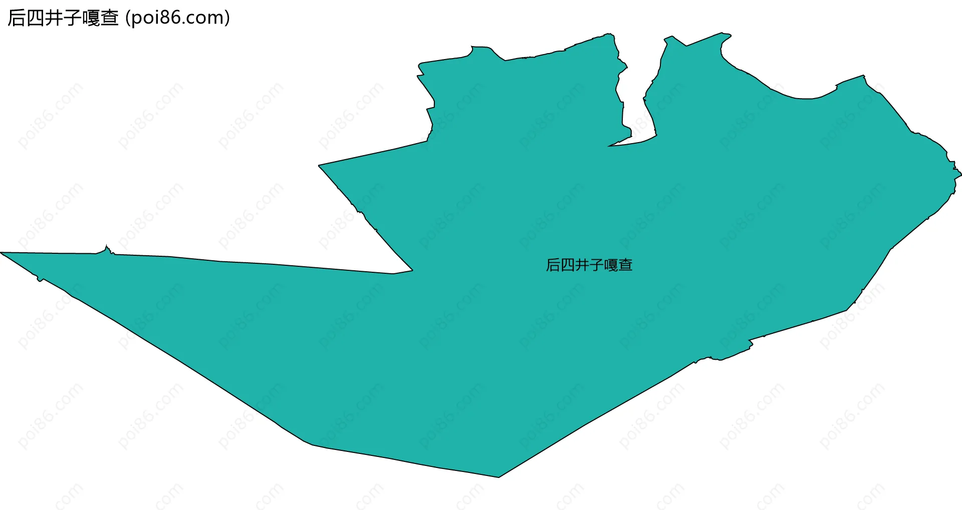 后四井子嘎查边界地图