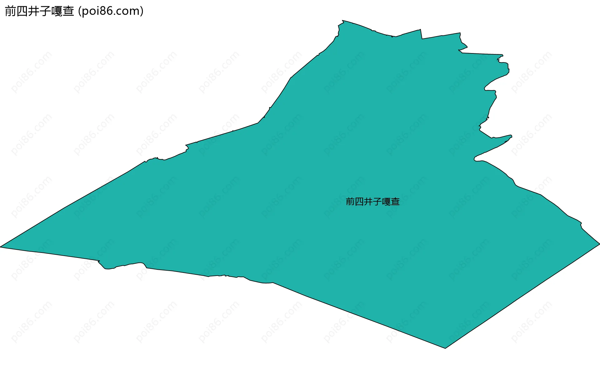 前四井子嘎查边界地图