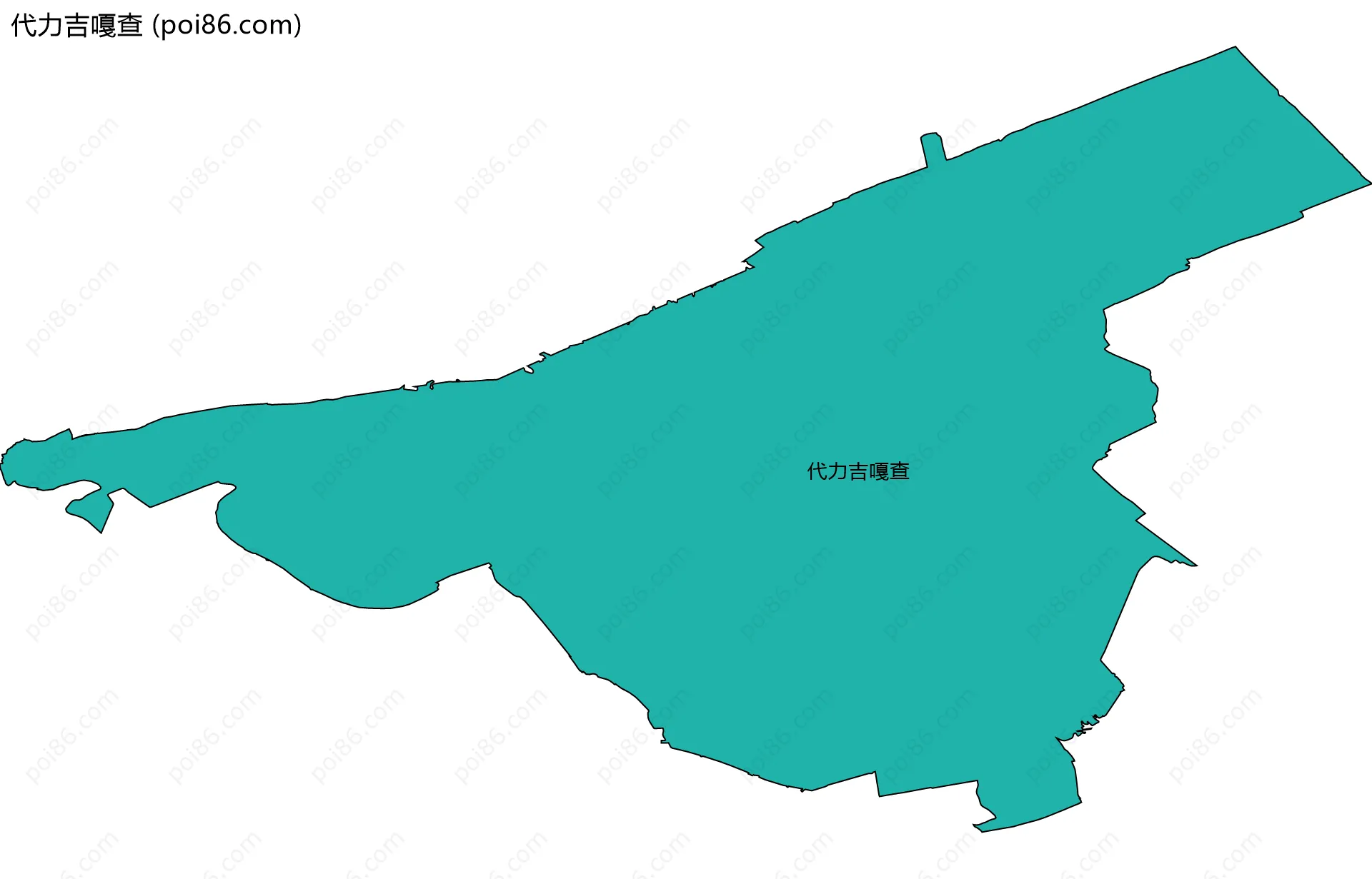 代力吉嘎查边界地图