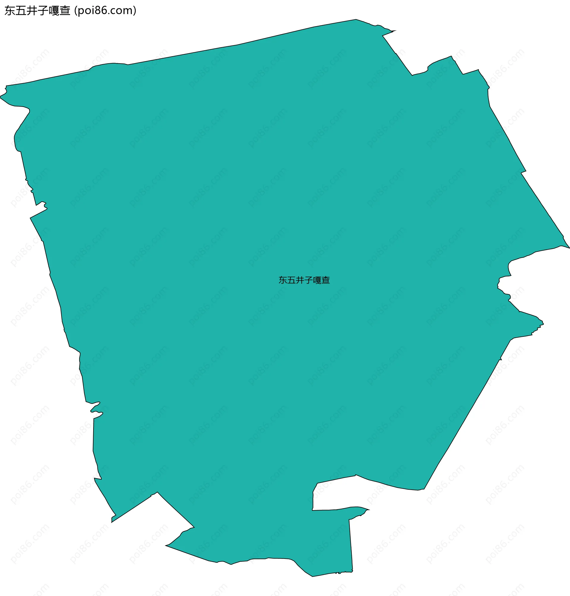 东五井子嘎查边界地图