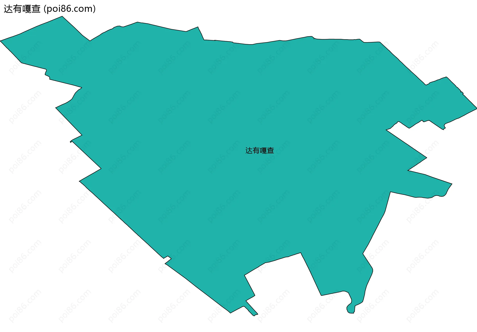 达有嘎查边界地图