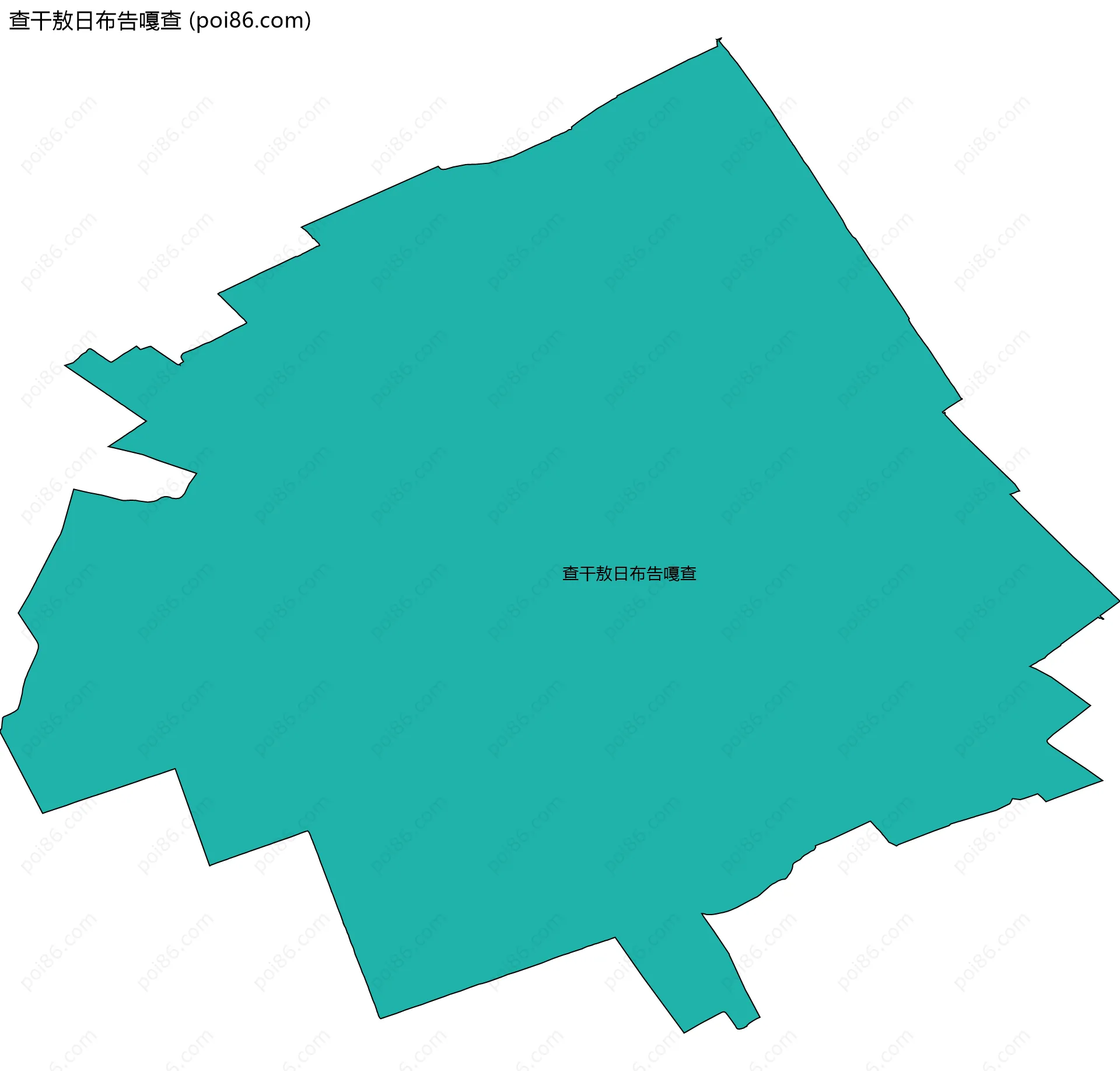查干敖日布告嘎查边界地图
