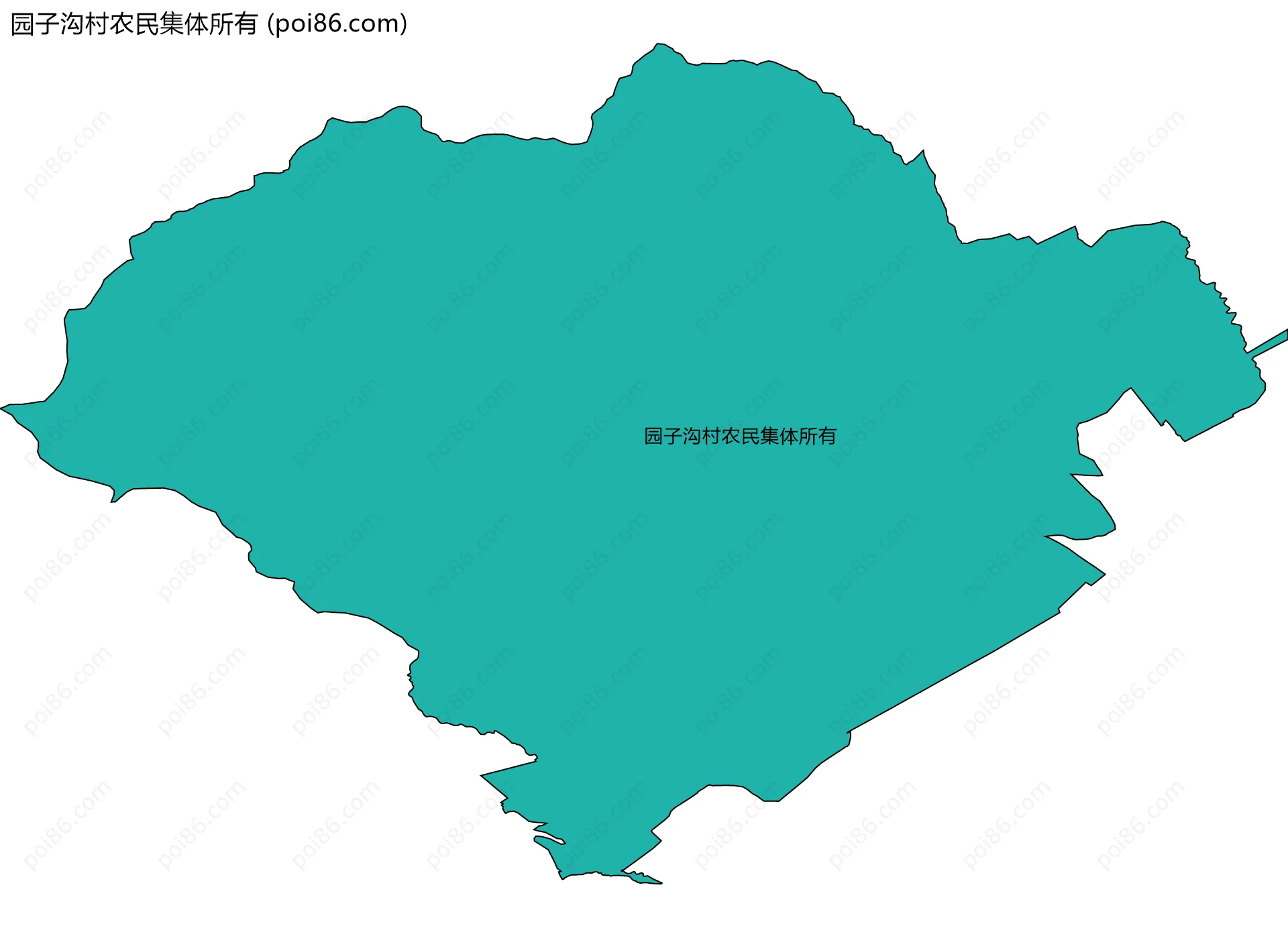 园子沟村农民集体所有边界地图