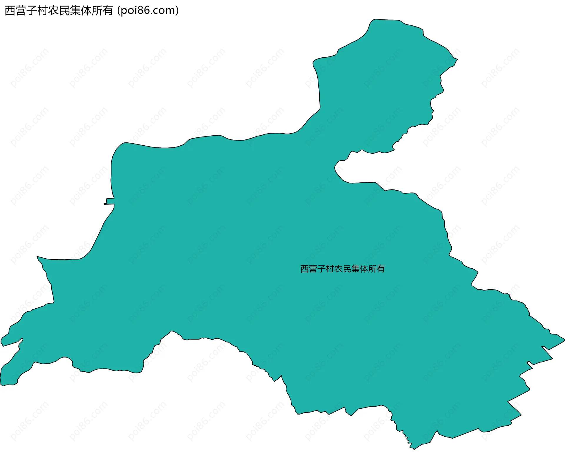 西营子村农民集体所有边界地图