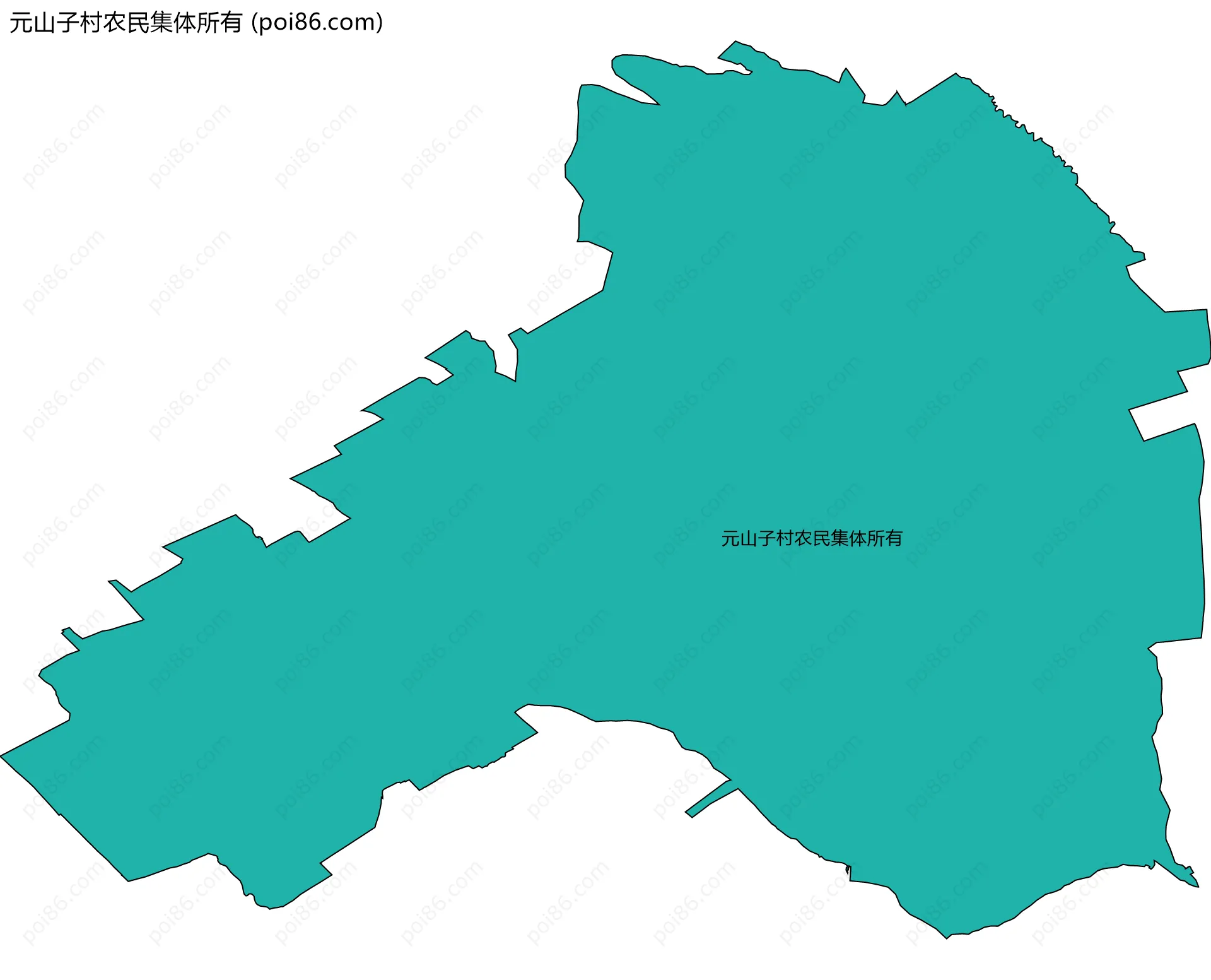 元山子村农民集体所有边界地图