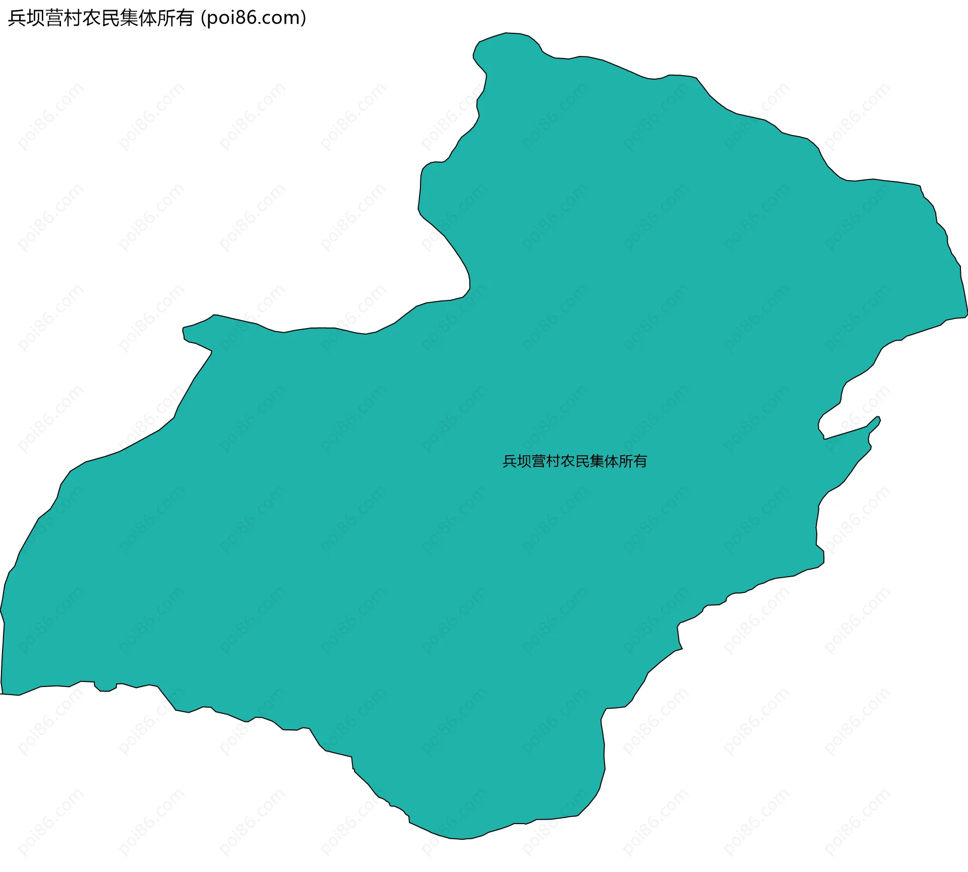 兵坝营村农民集体所有边界地图