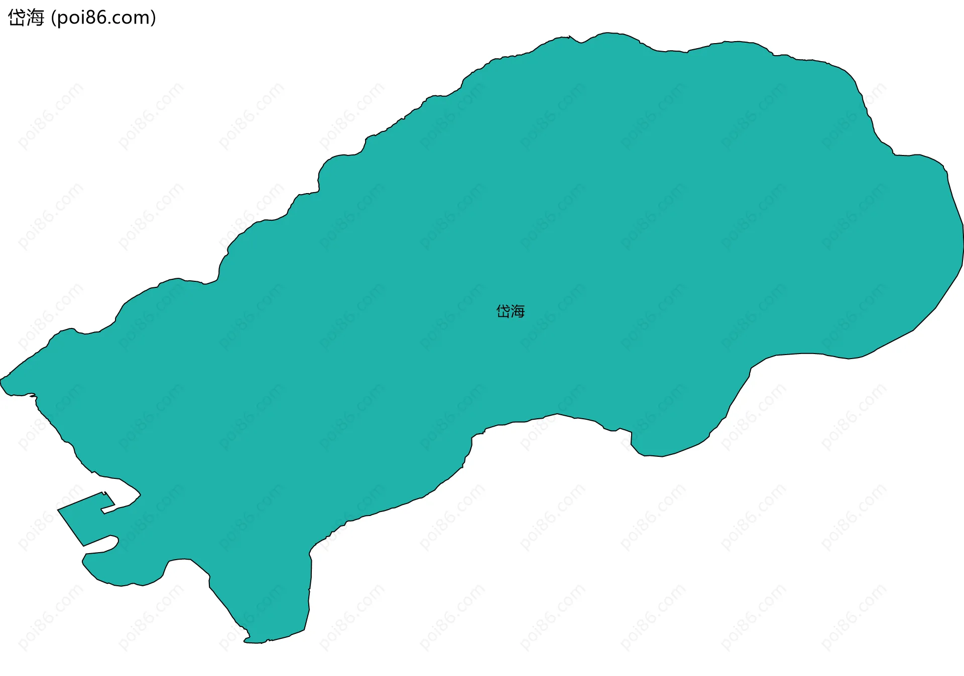 岱海边界地图