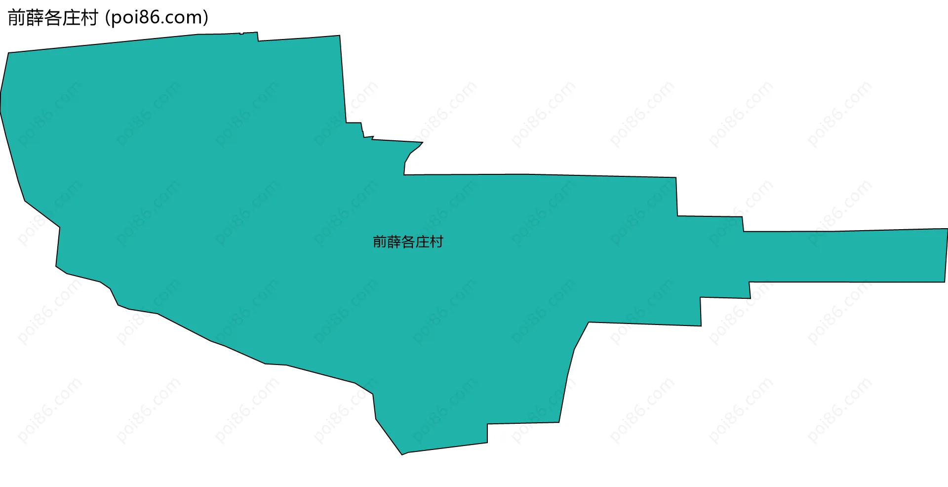 前薛各庄村边界地图