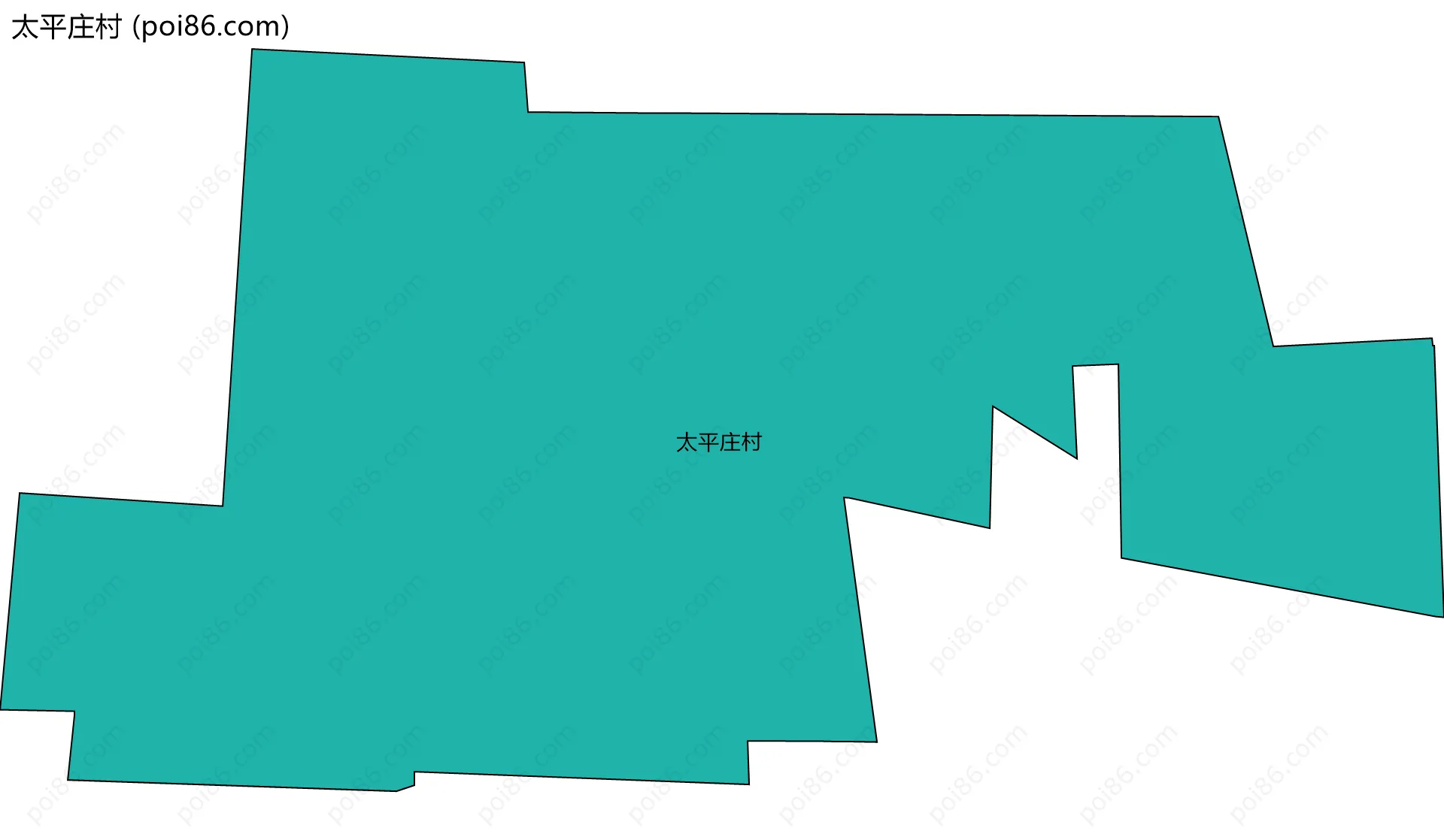 太平庄村边界地图