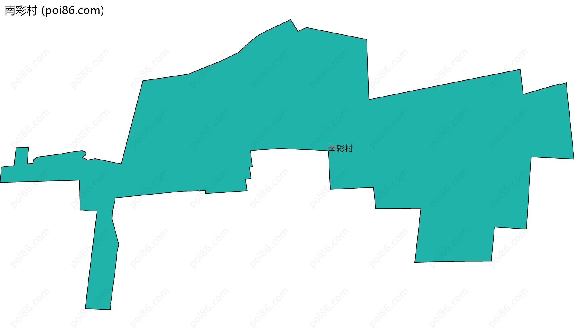 南彩村边界地图