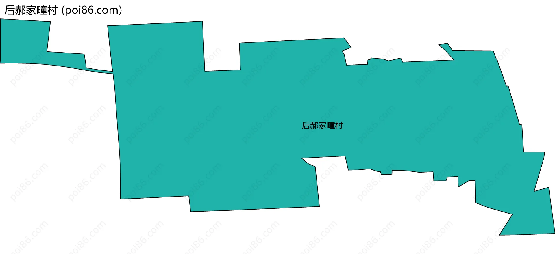 后郝家疃村边界地图