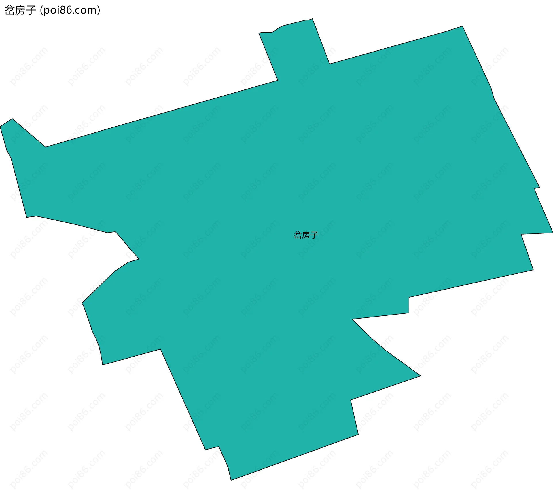 岔房子边界地图