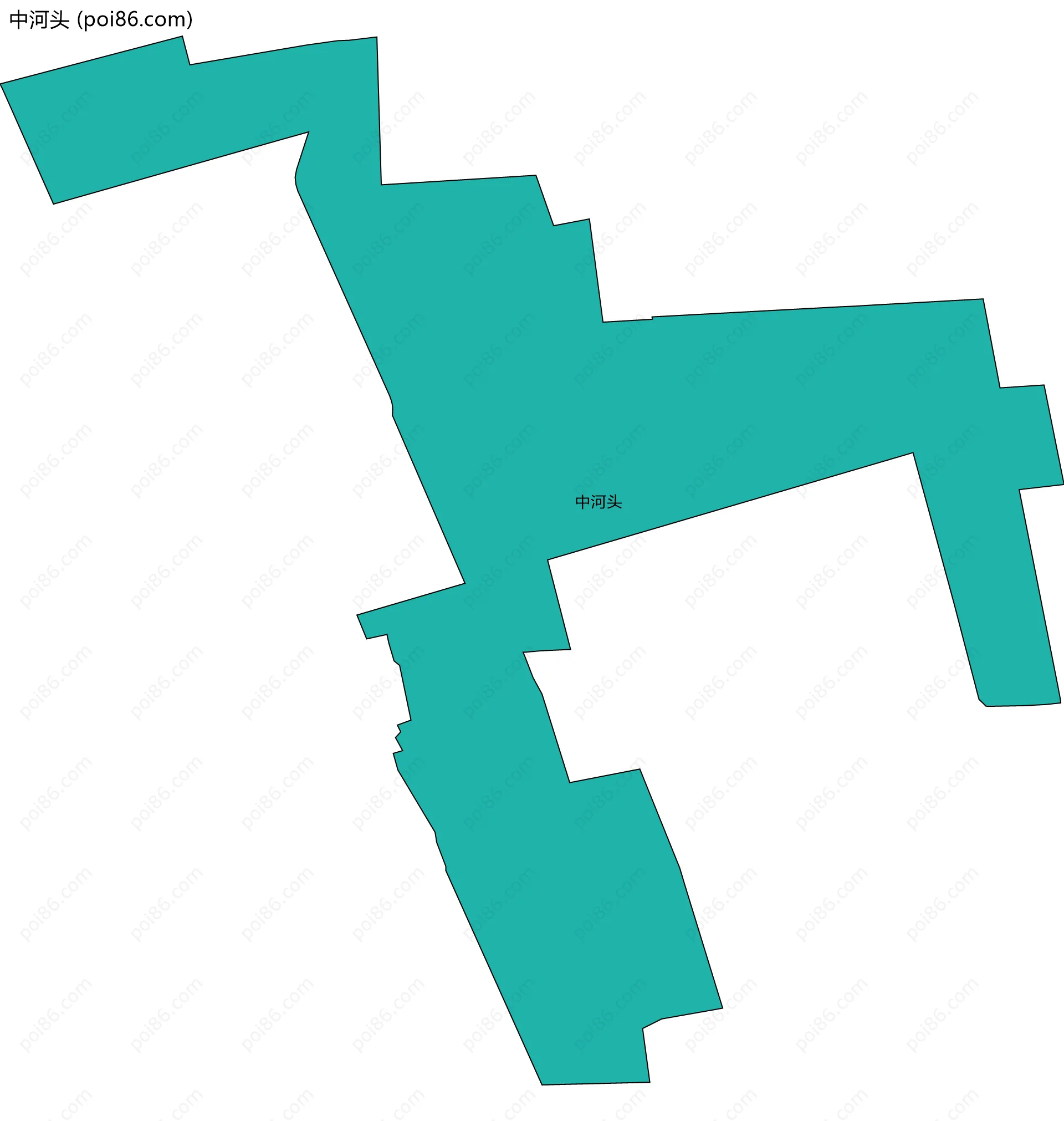 中河头边界地图