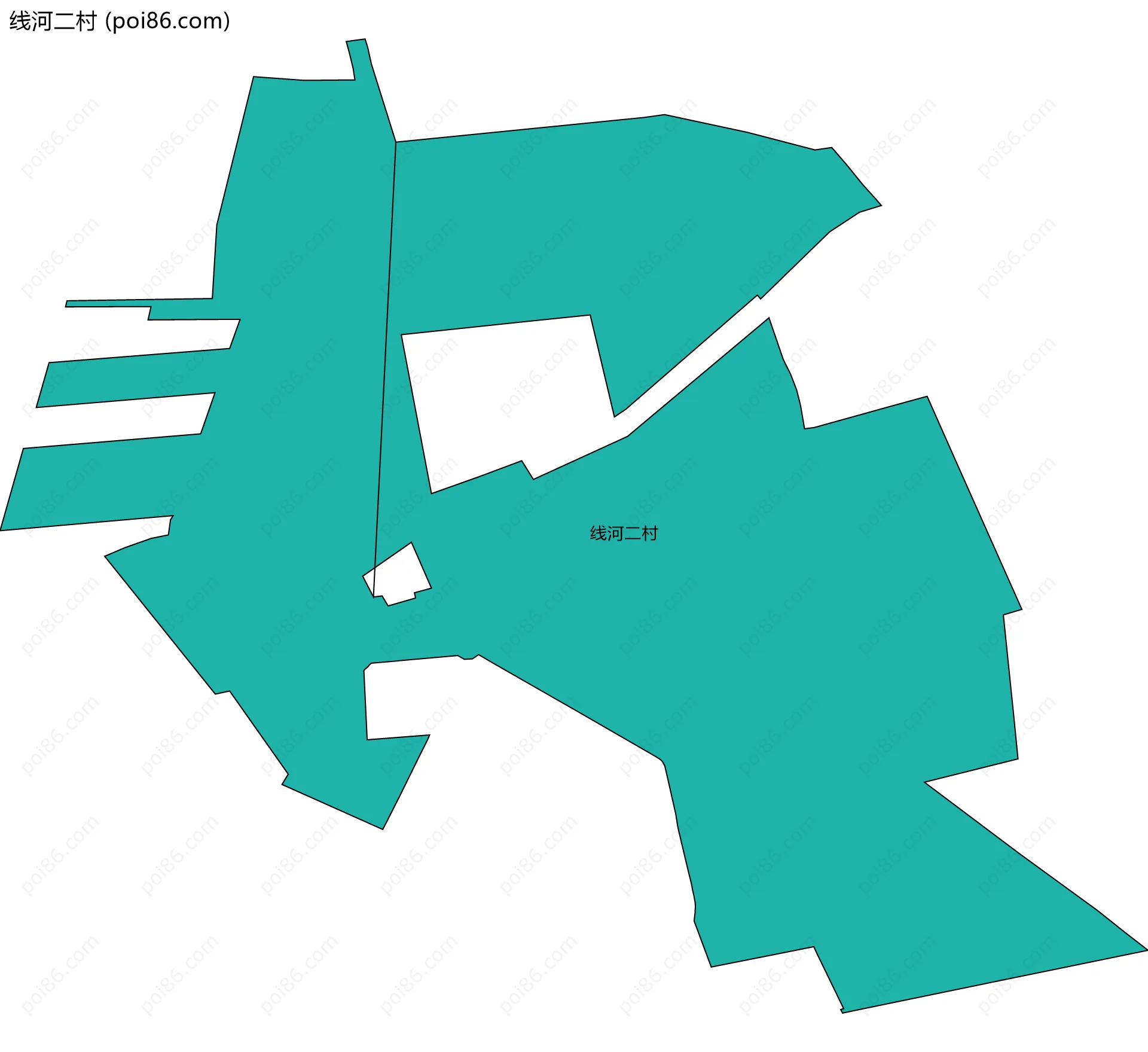 线河二村边界地图