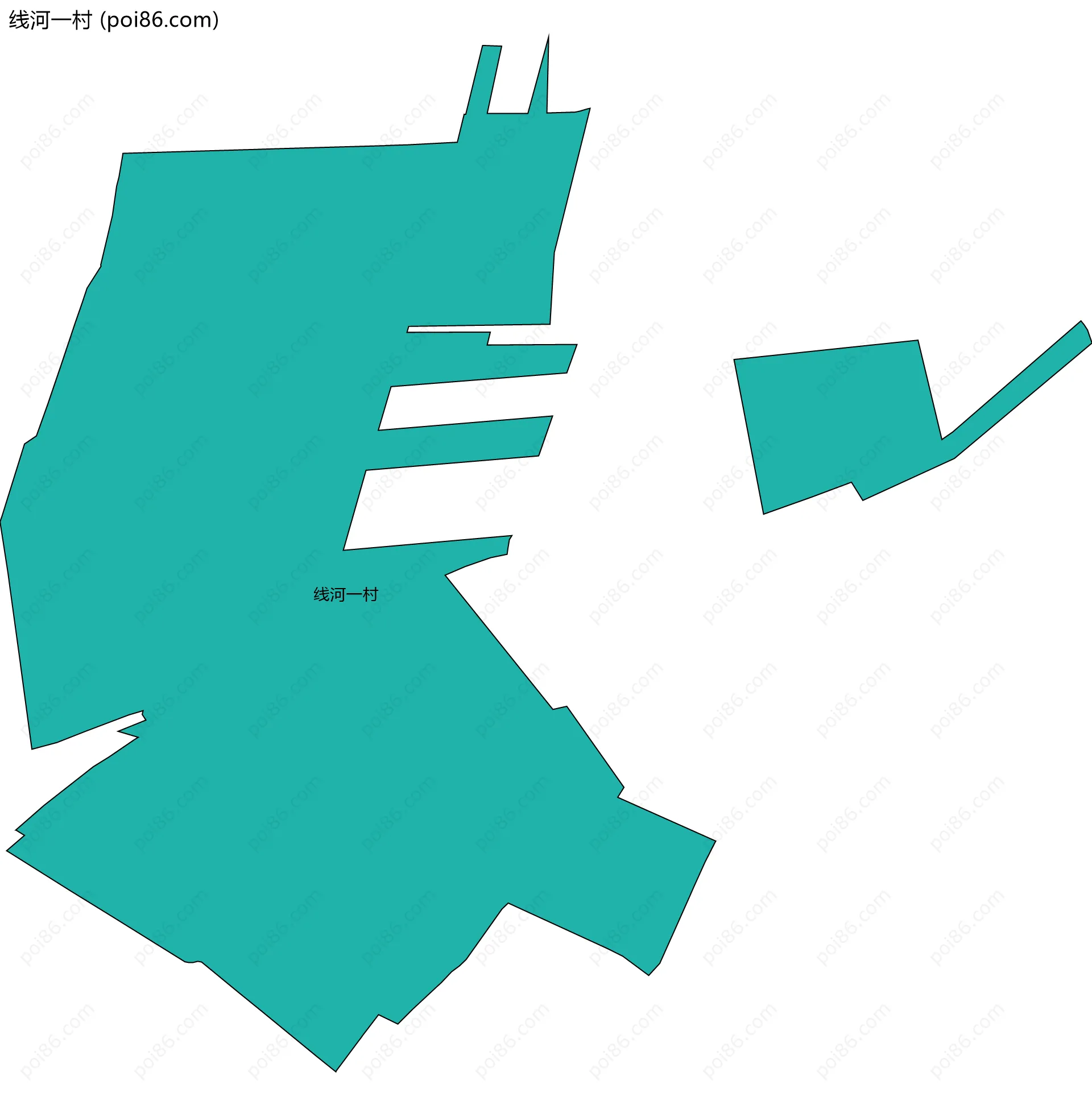 线河一村边界地图