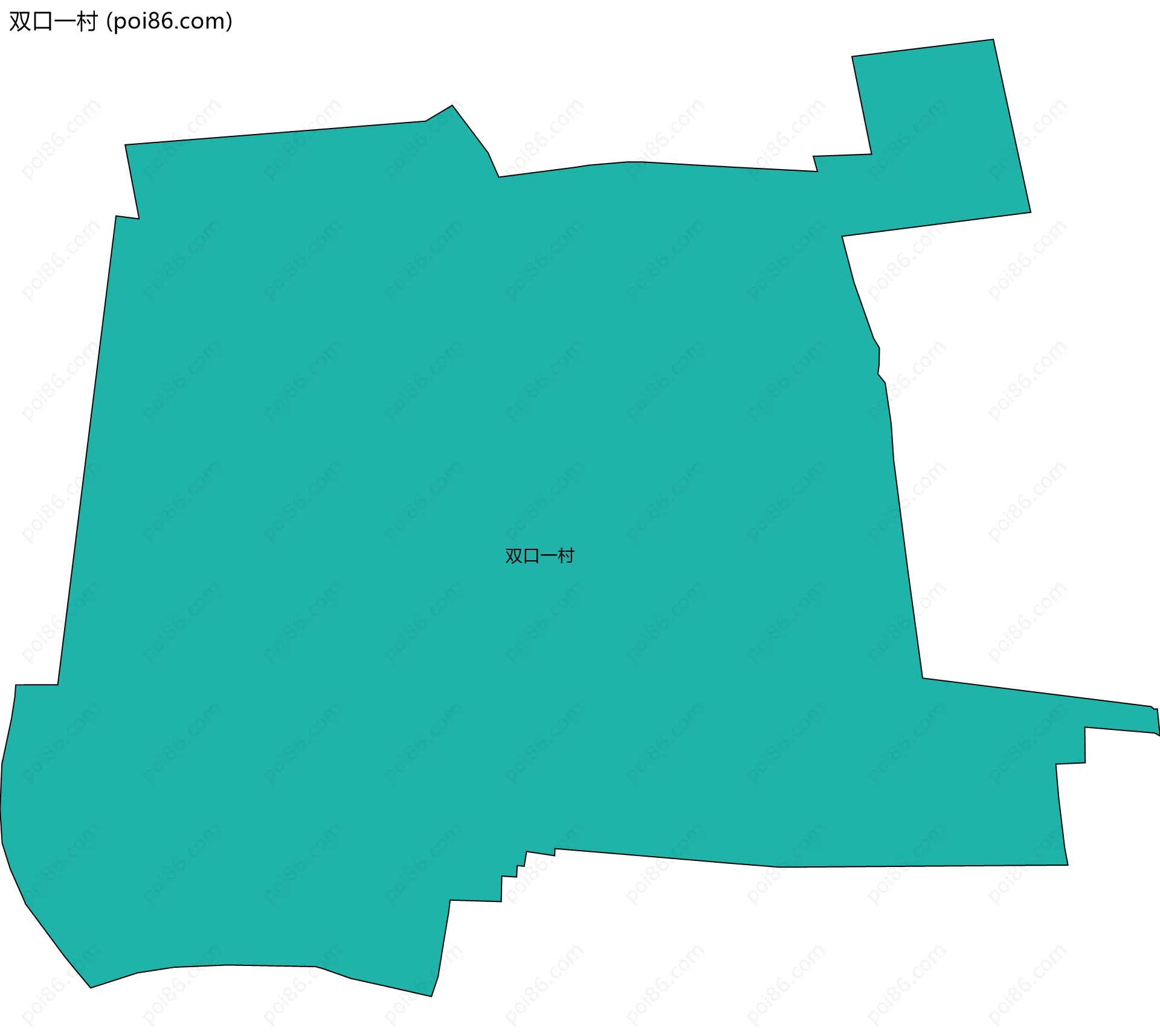 双口一村边界地图