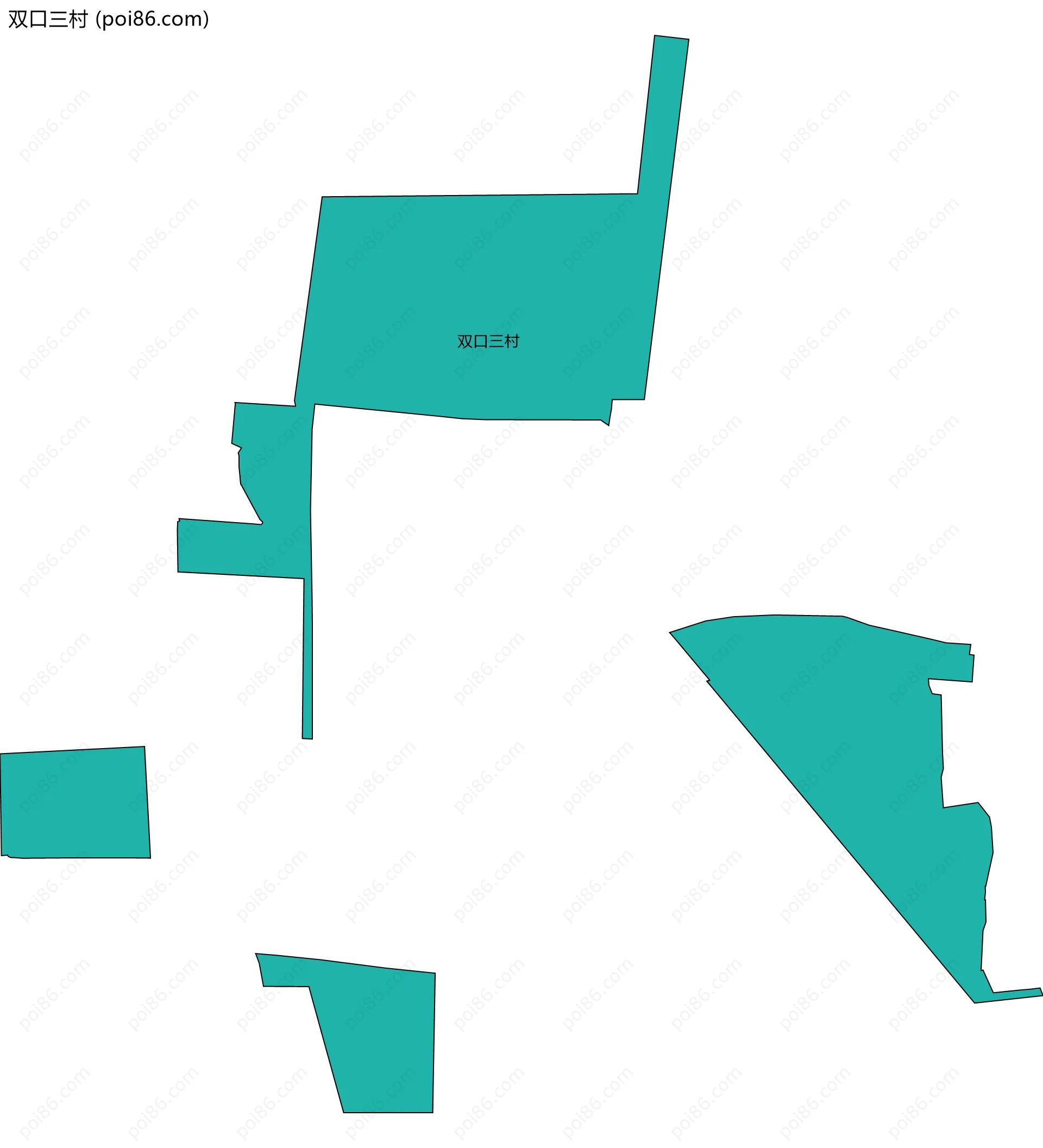 双口三村边界地图