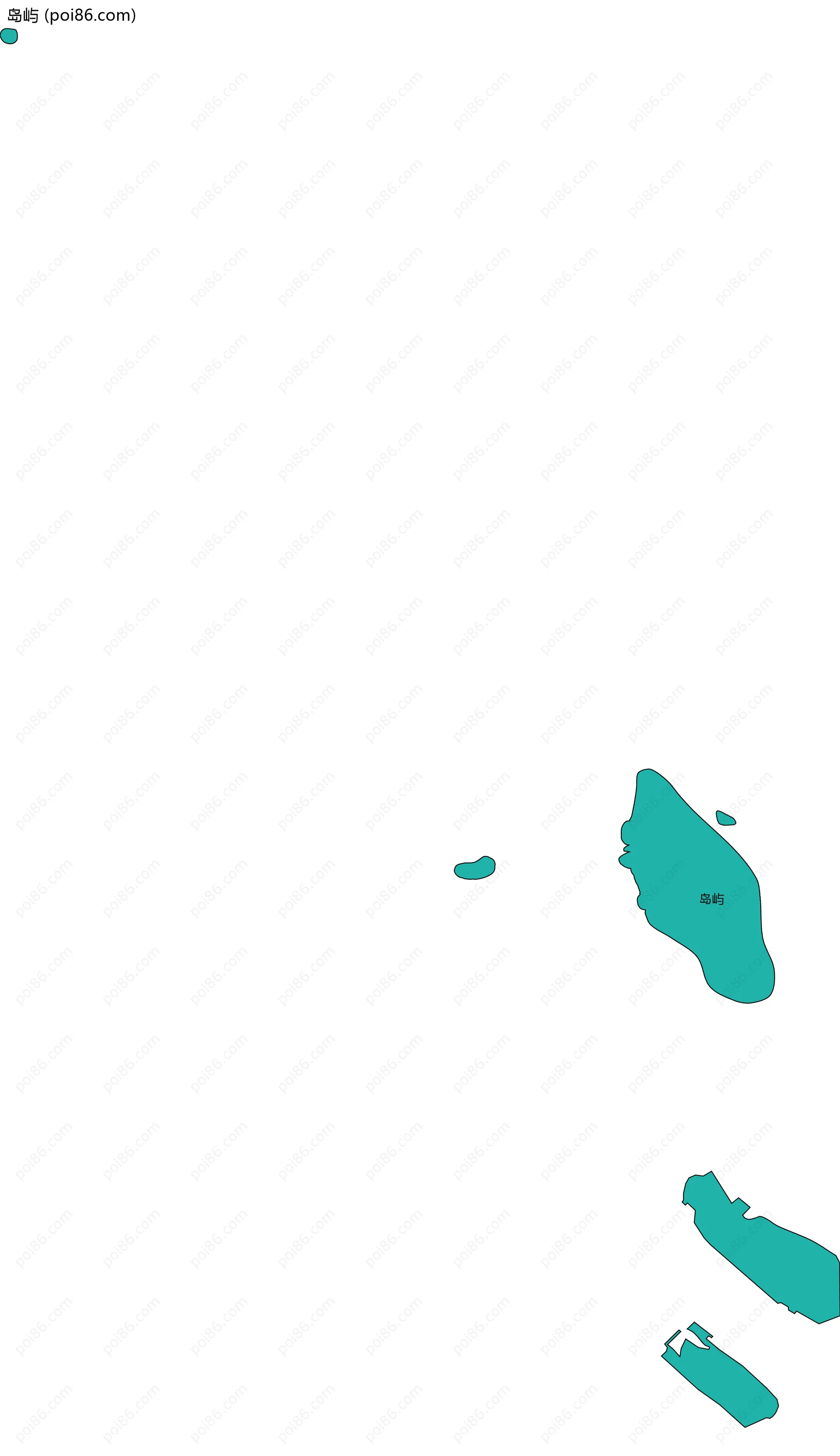 岛屿边界地图(五级行政区划)