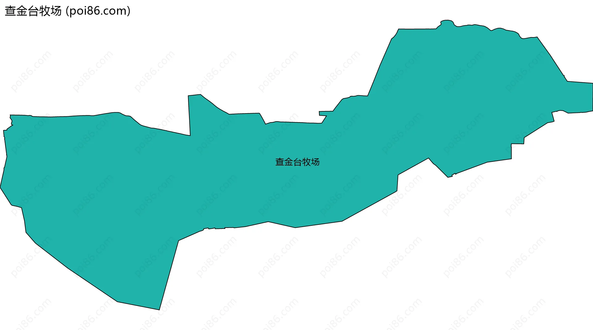 查金台牧场边界地图