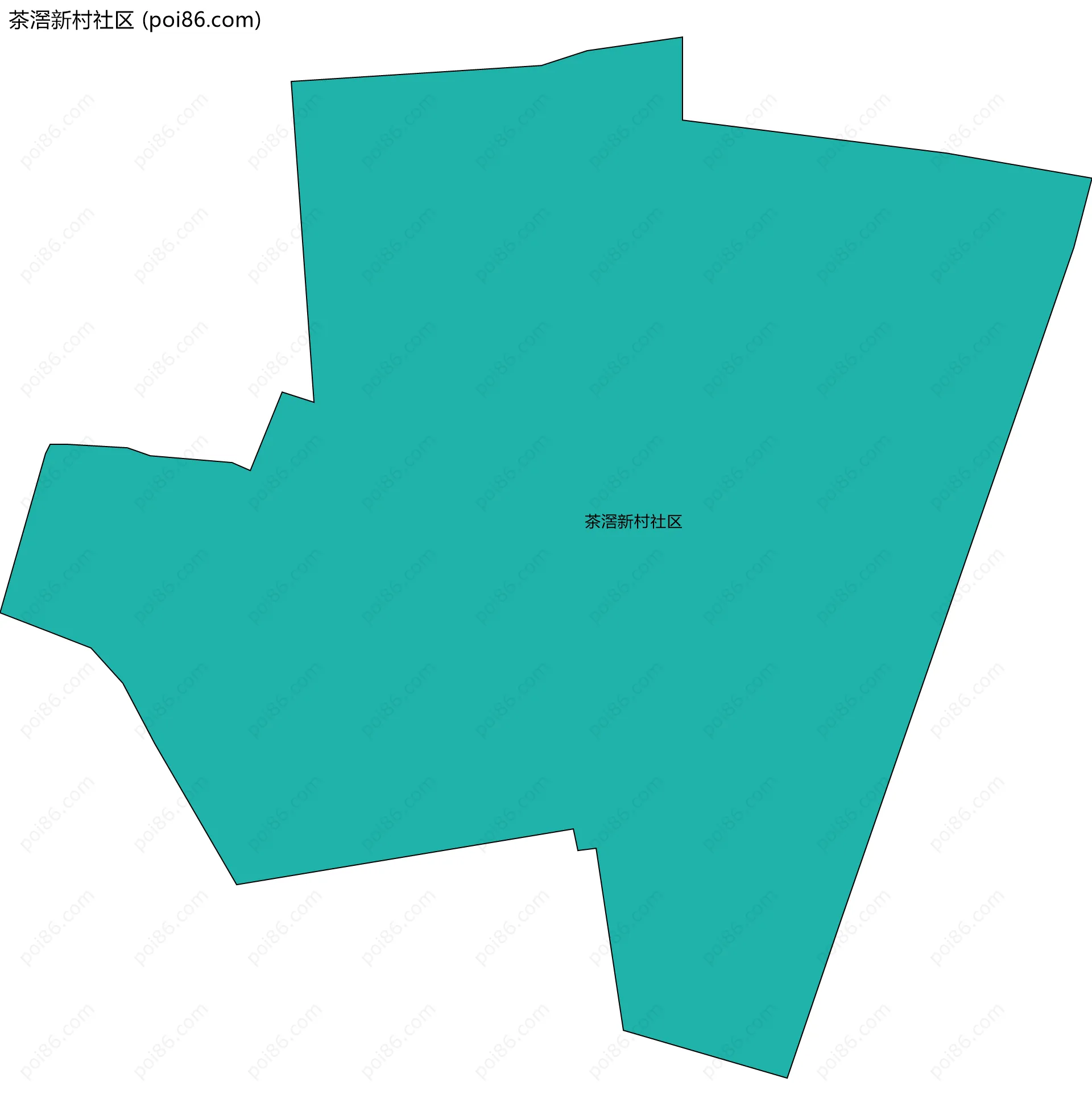 茶滘新村社区边界地图