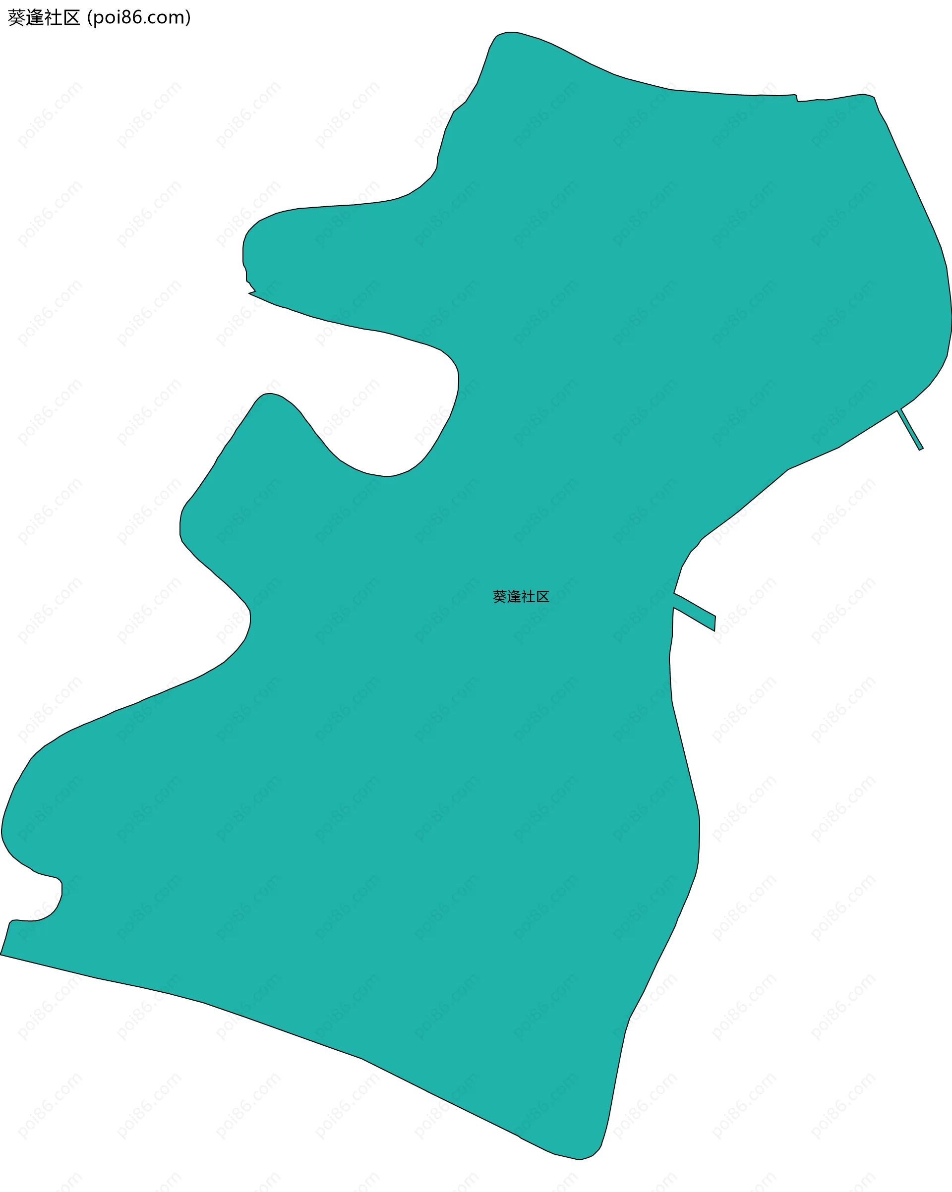 葵逢社区边界地图