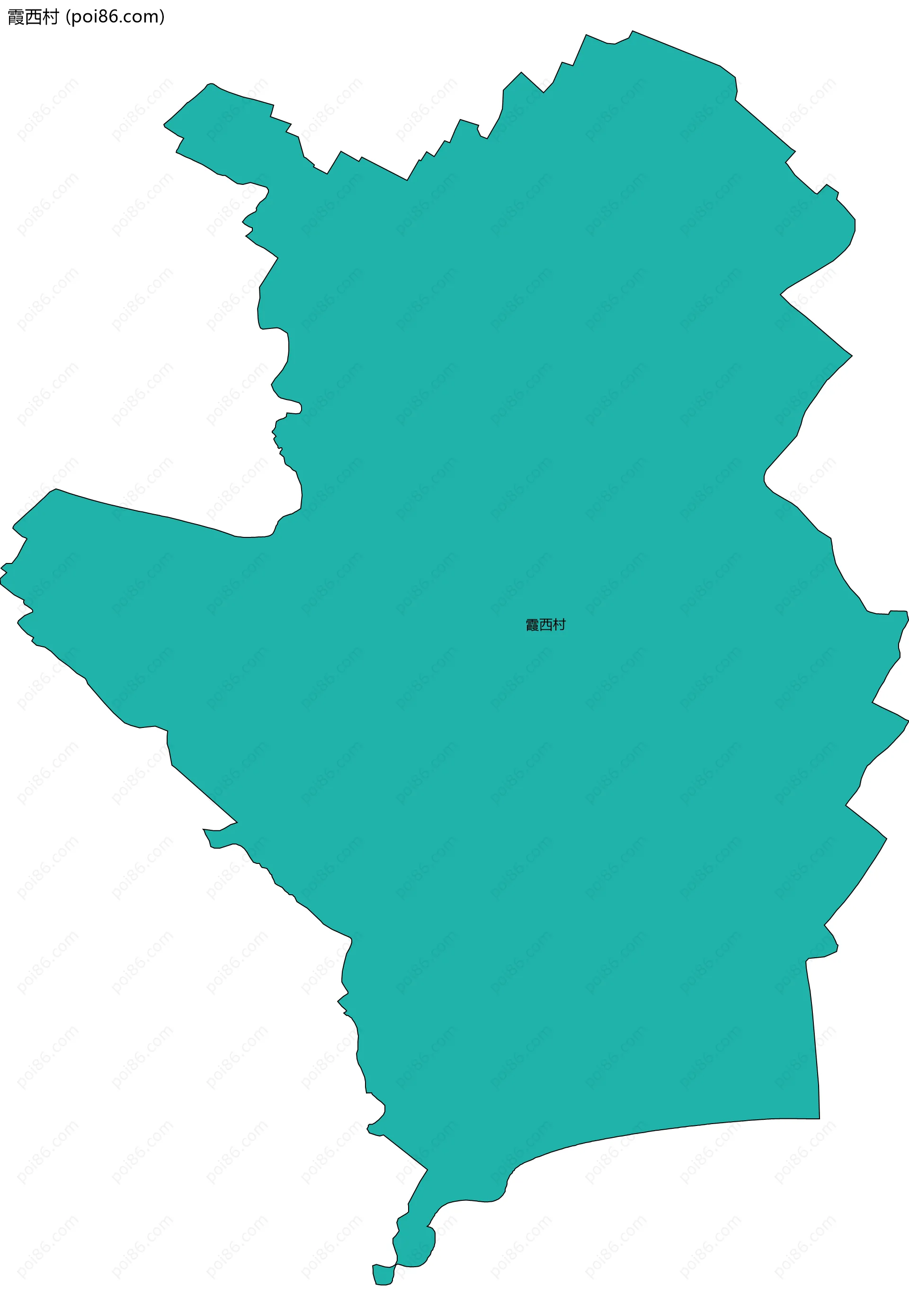 霞西村边界地图