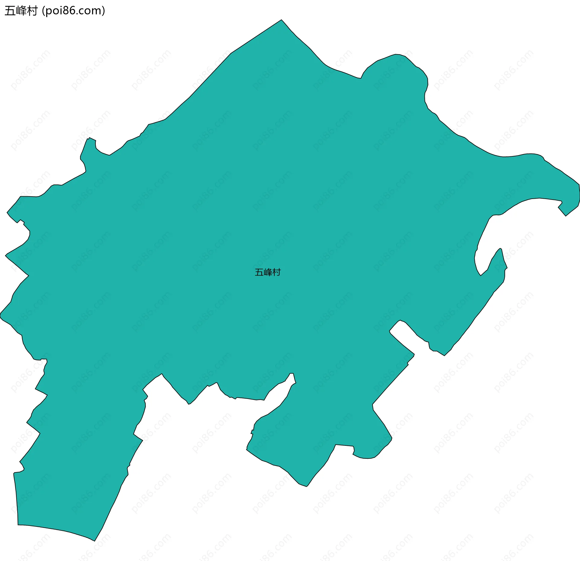 五峰村边界地图