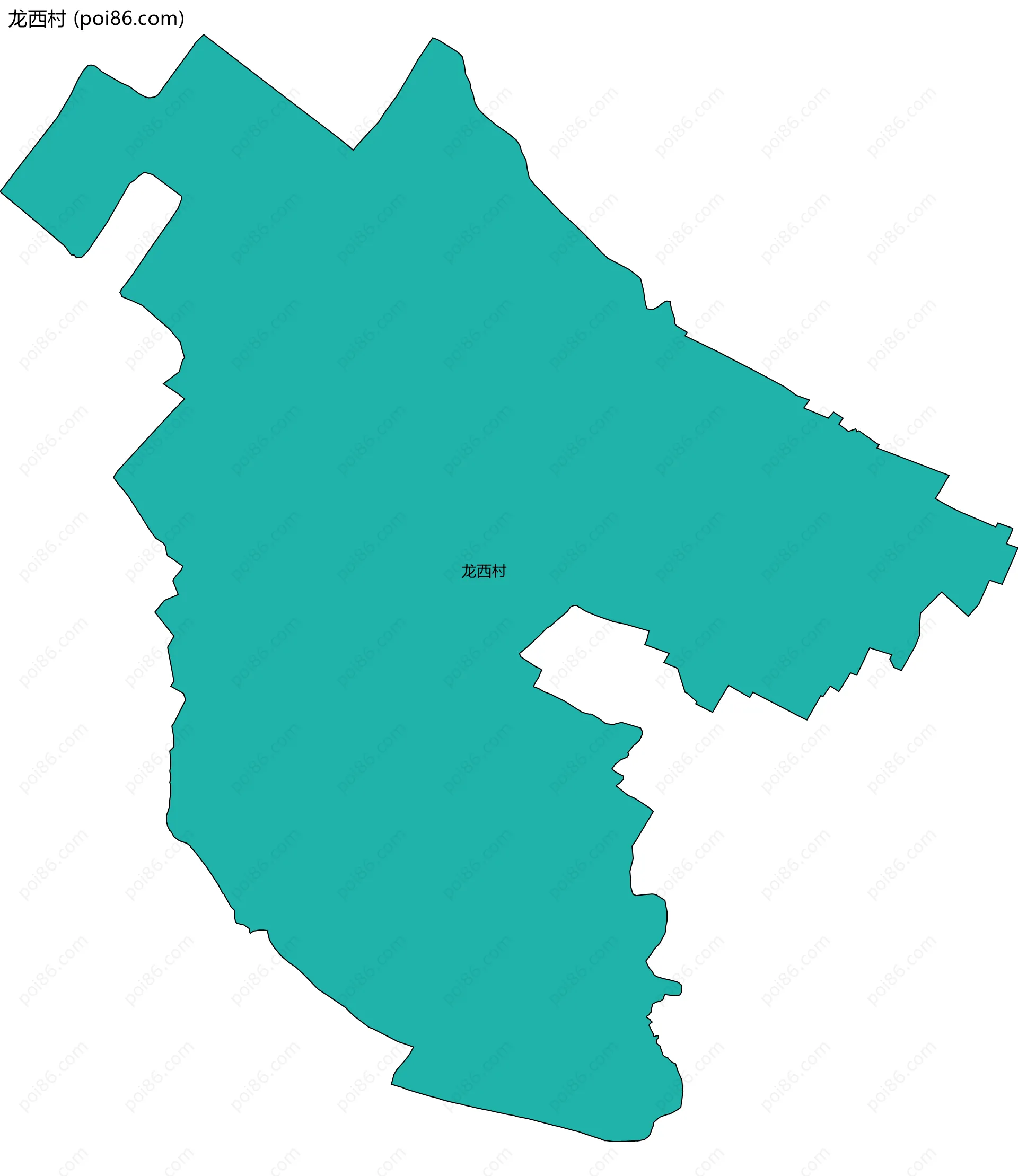 龙西村边界地图