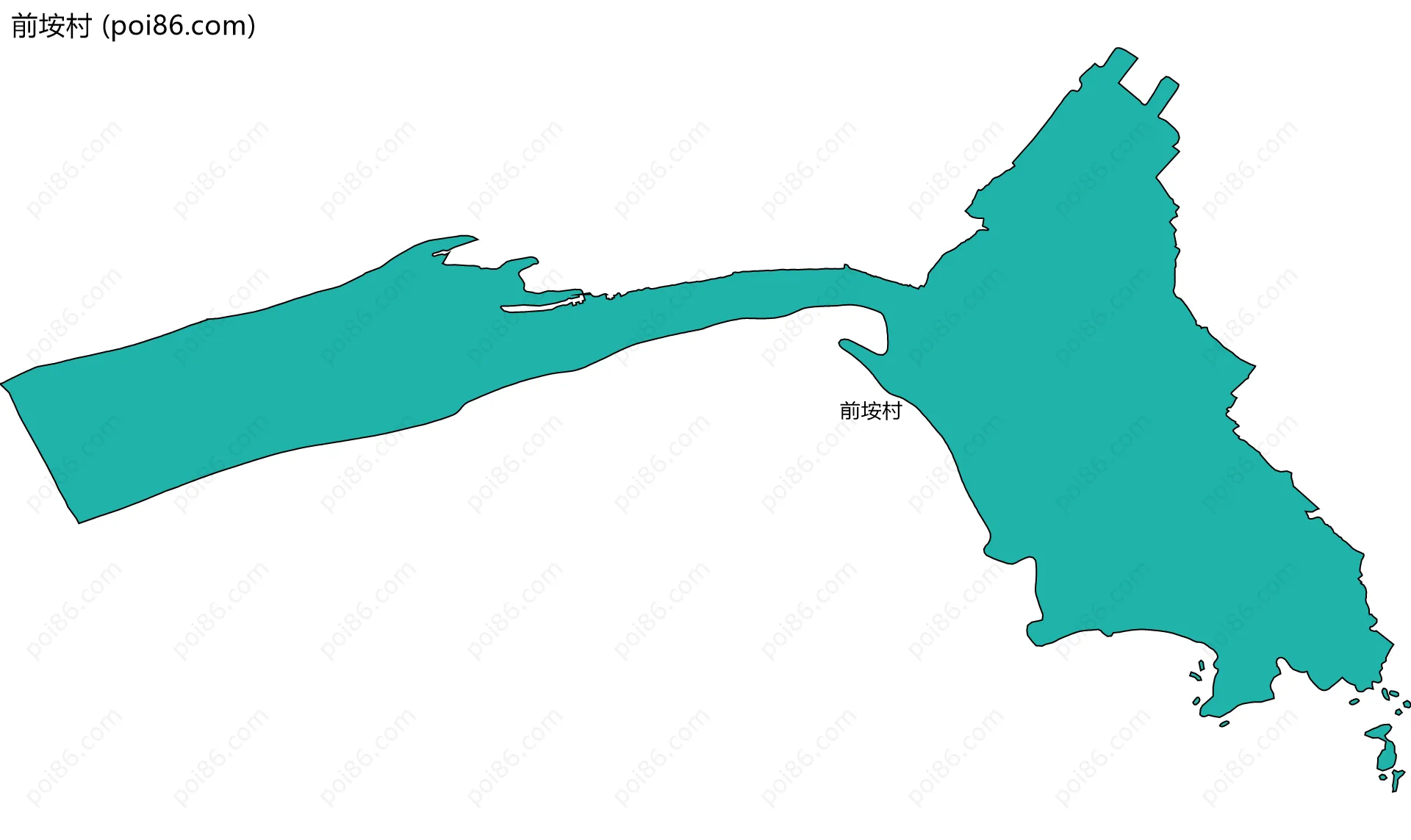 前垵村边界地图