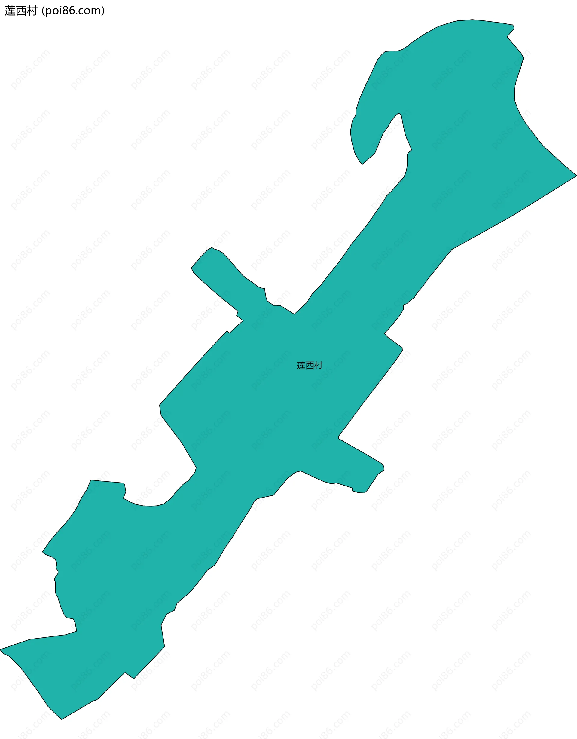 莲西村边界地图