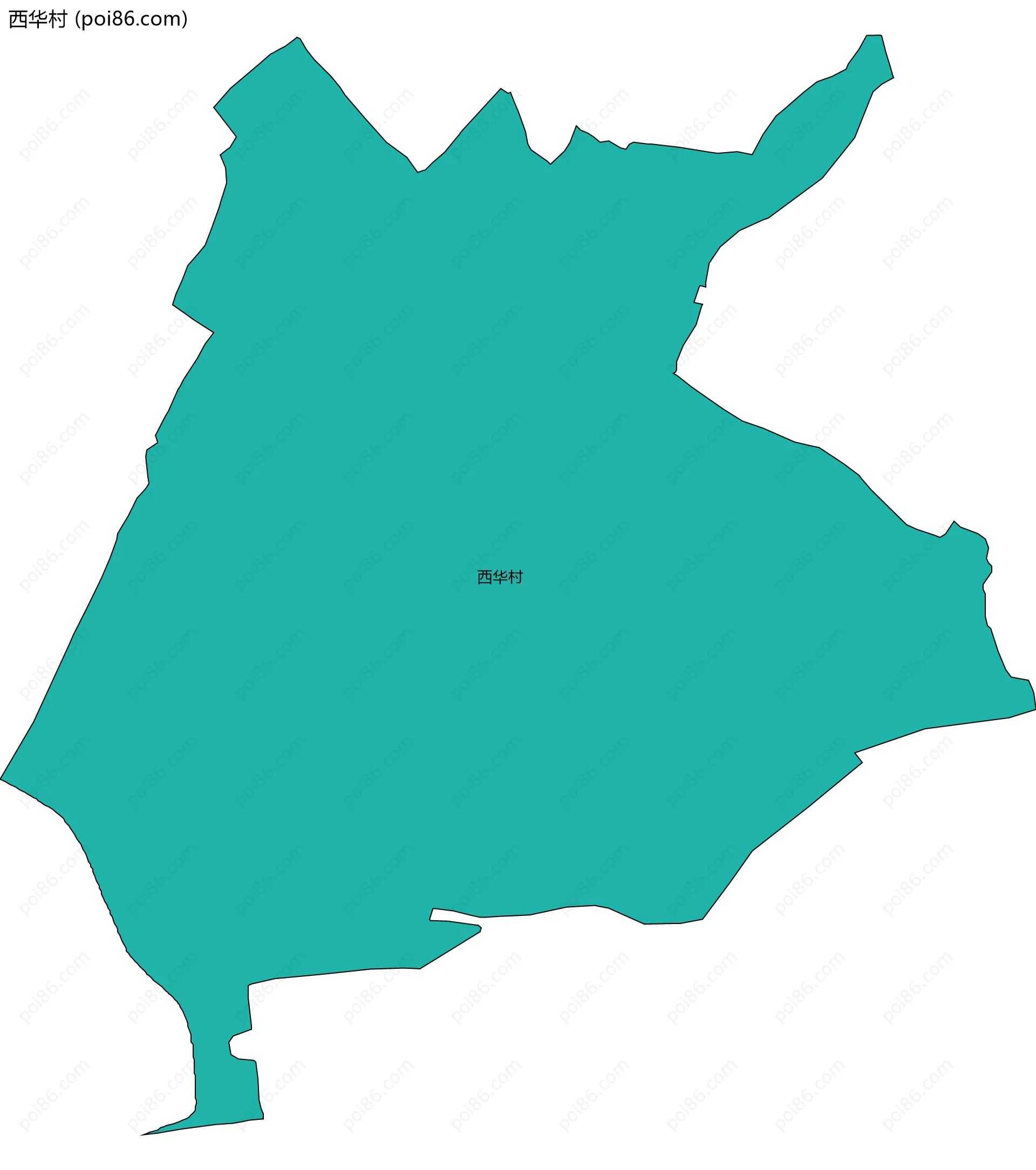 西华村边界地图