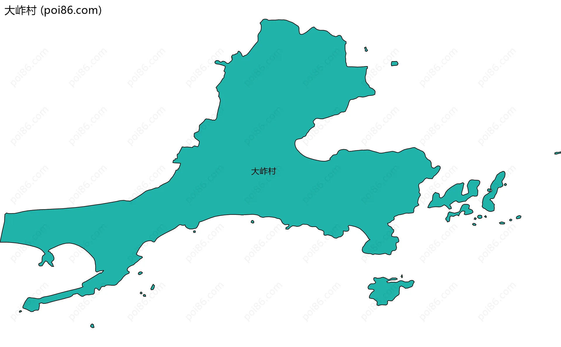 大岞村边界地图